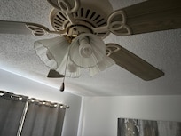 Ceiling fan in living room