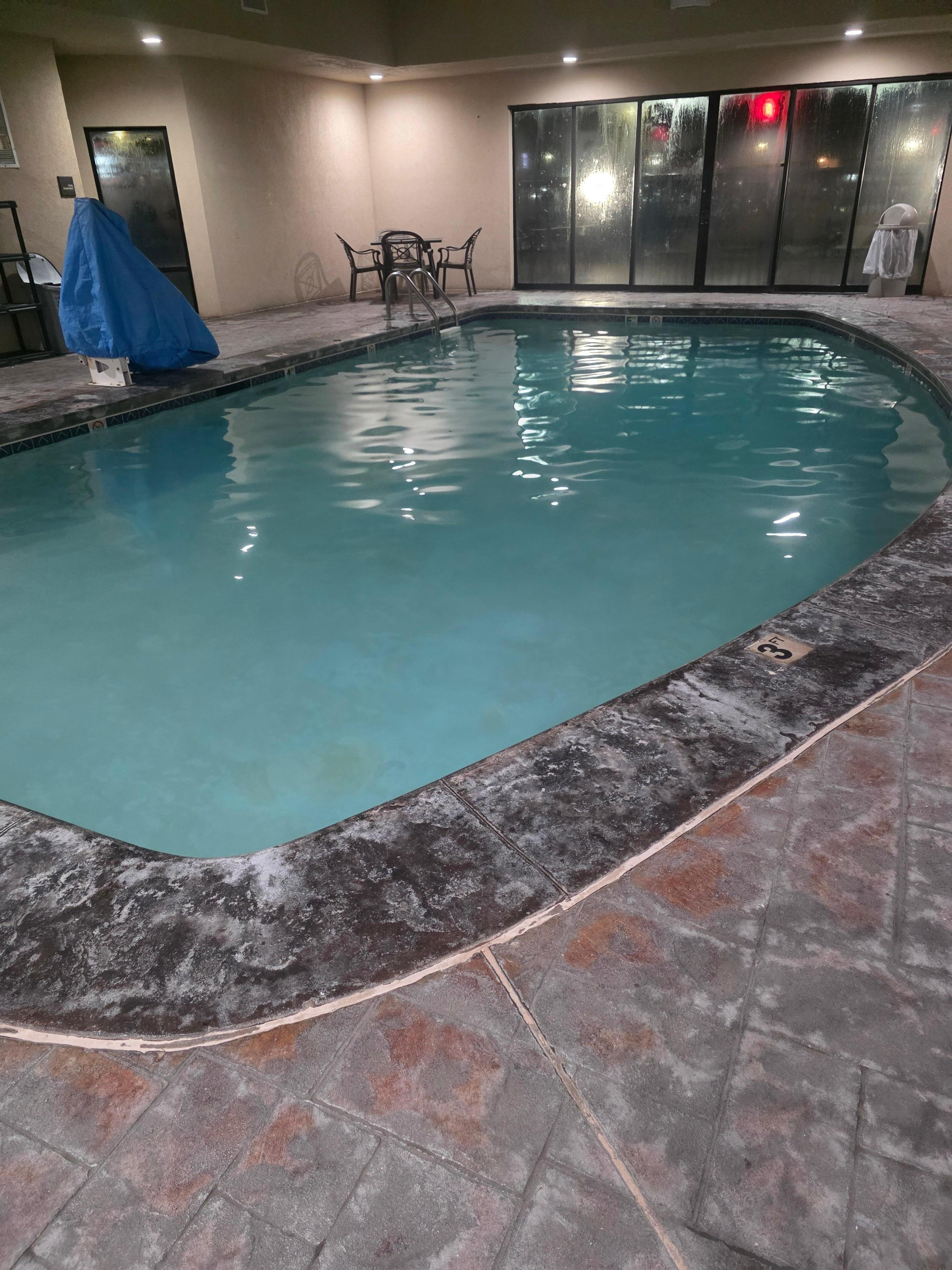 Pool was heated! Had it all to myself. 