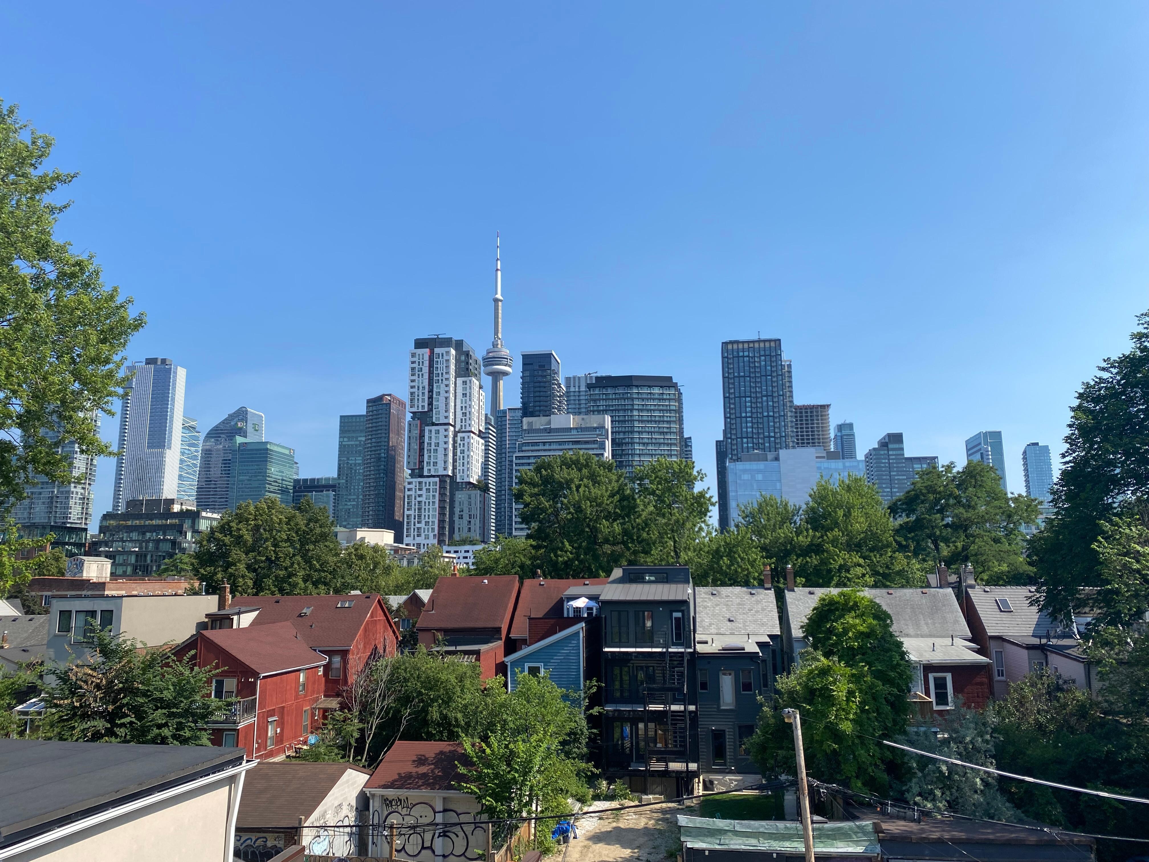 If you’re lucky to be on the third floor, the emergency exit has this patio with the view