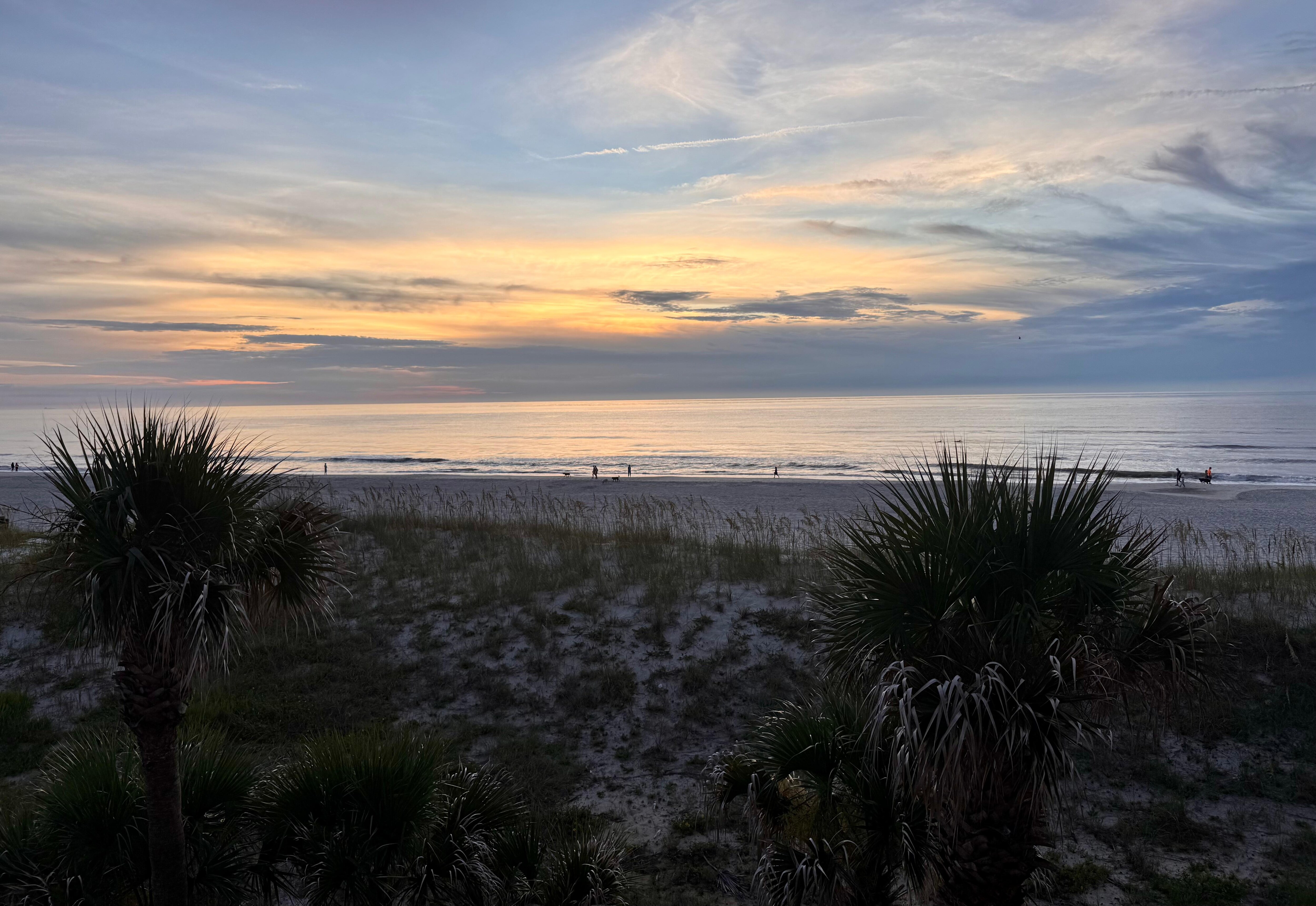 Sunrise photo from our oceanfront balcony. 