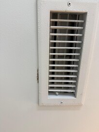 Mold spores on drywall from inop bath exhaust.