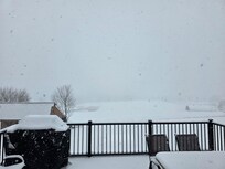 Snow on the Back porch
