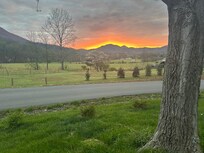 Great view of sunset from the driveway!