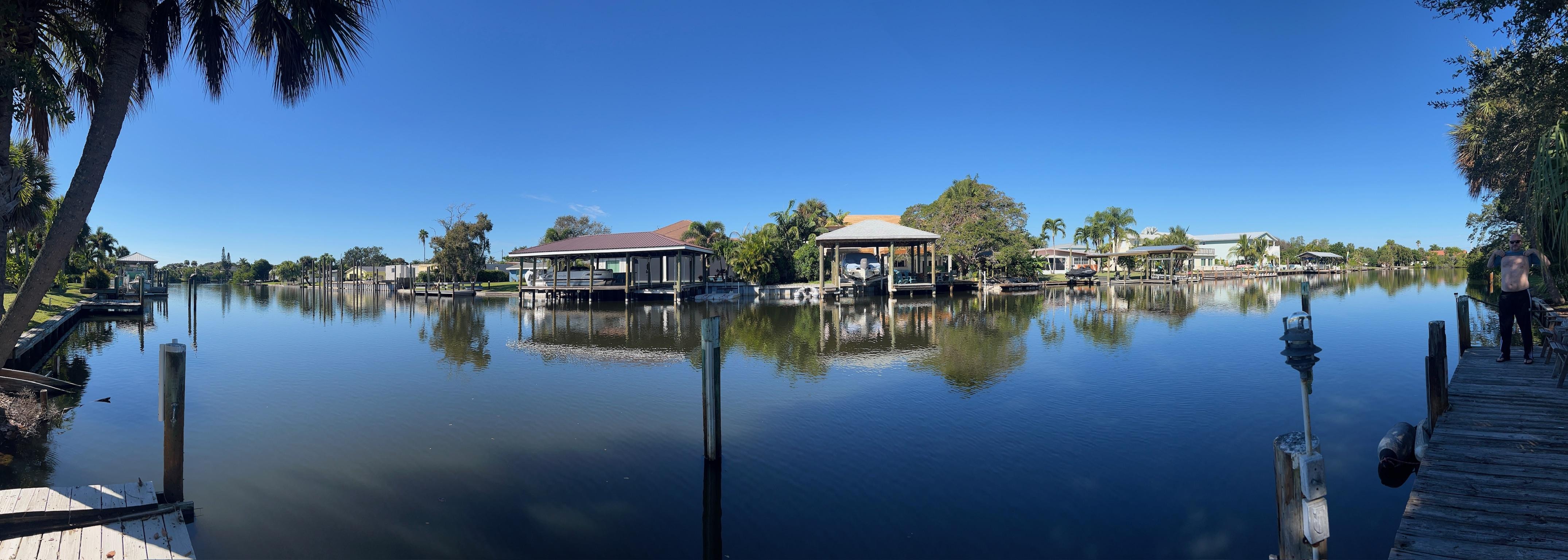Panoramic view from the dock