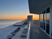 Beautiful sunset from the balcony