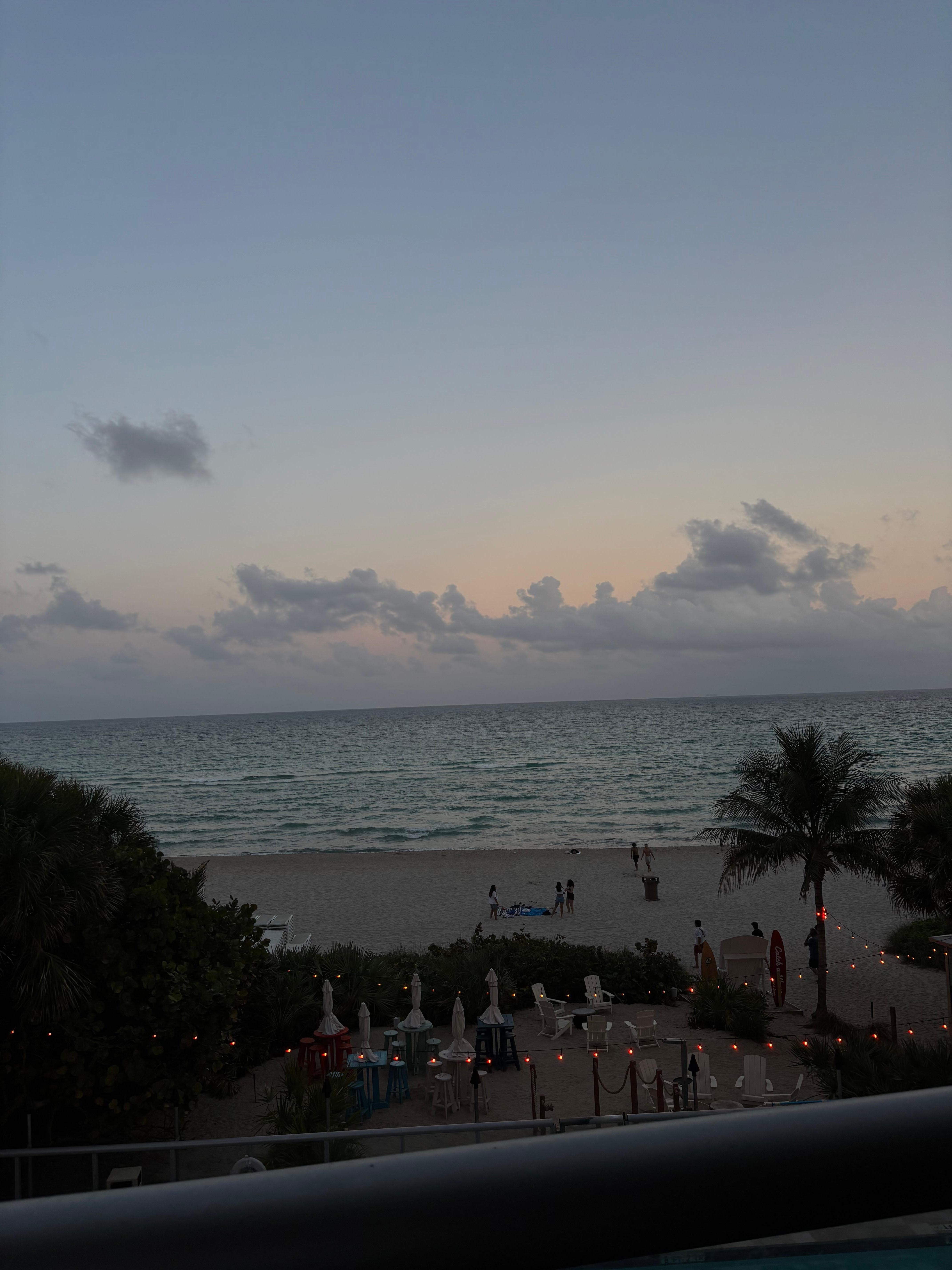 View from outdoor dining in hotel restaurant 