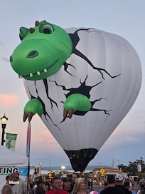 Hot air ballon.
