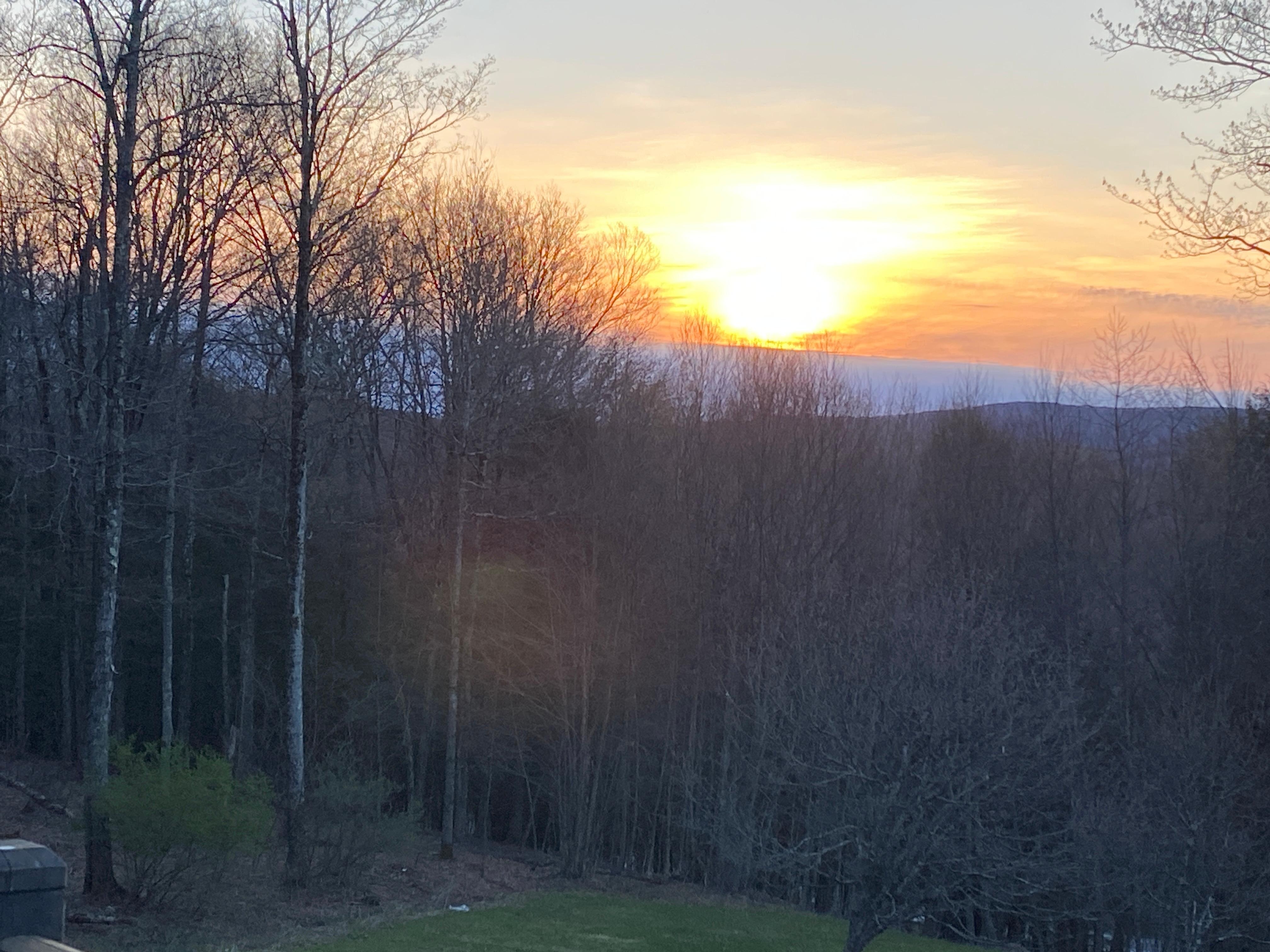 Sunset from the deck.