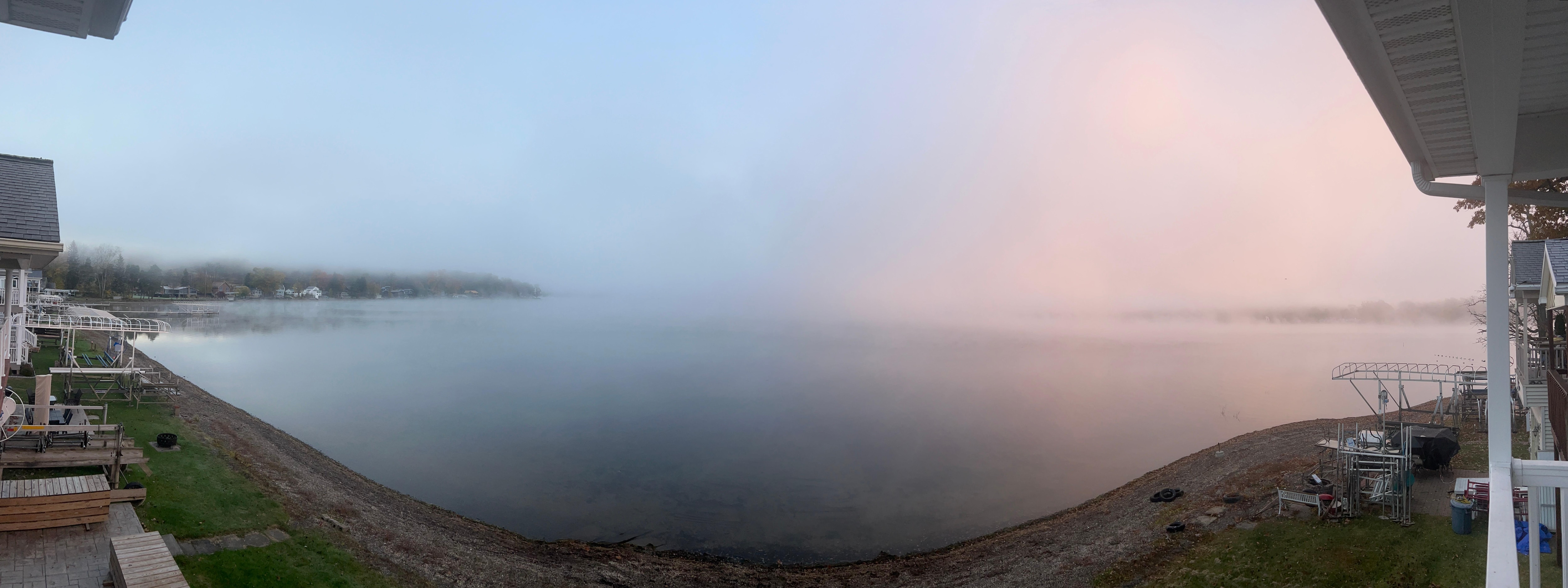 Panoramic view of lakefront 