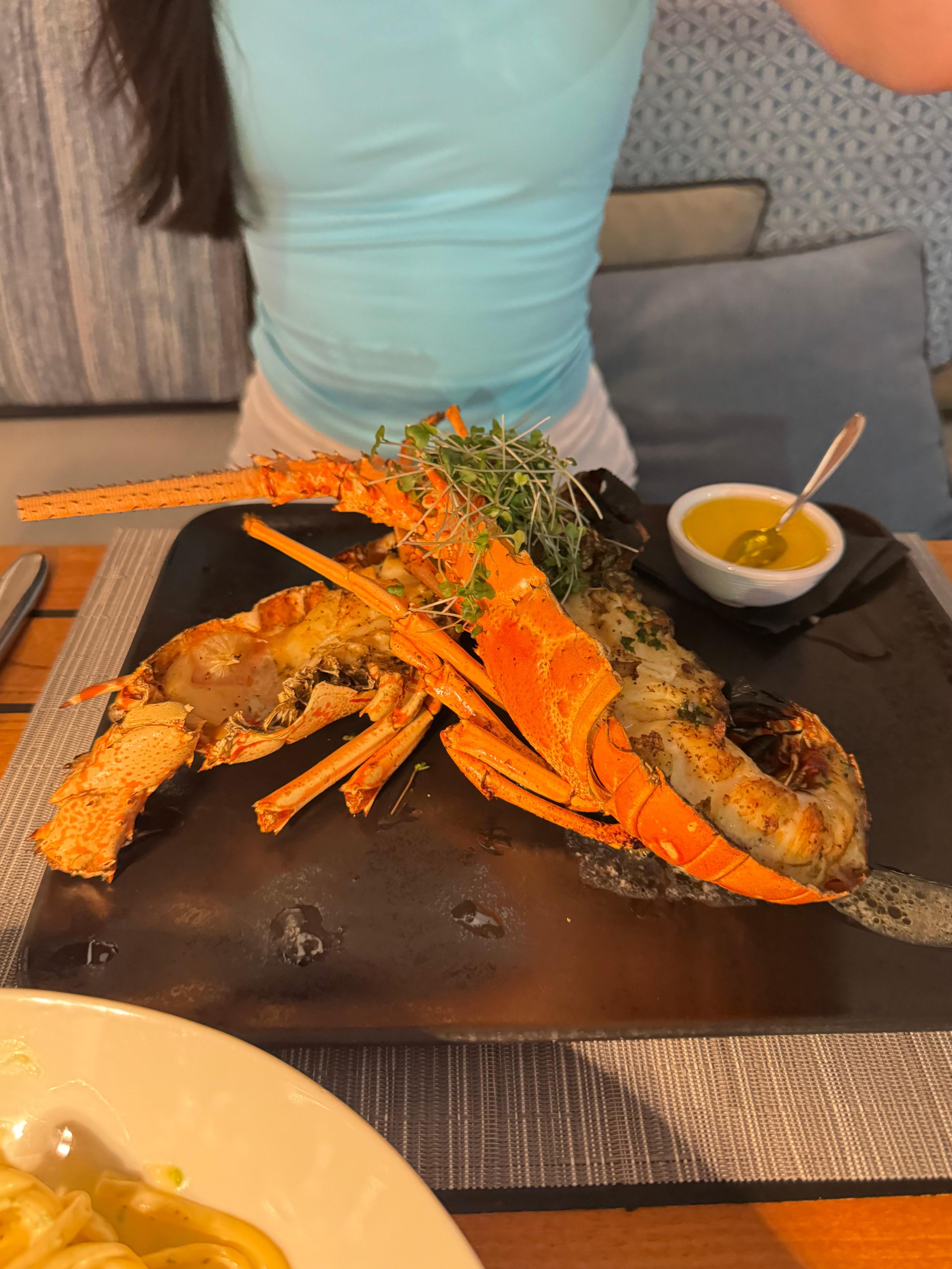 Lobster was amazing but expensive 