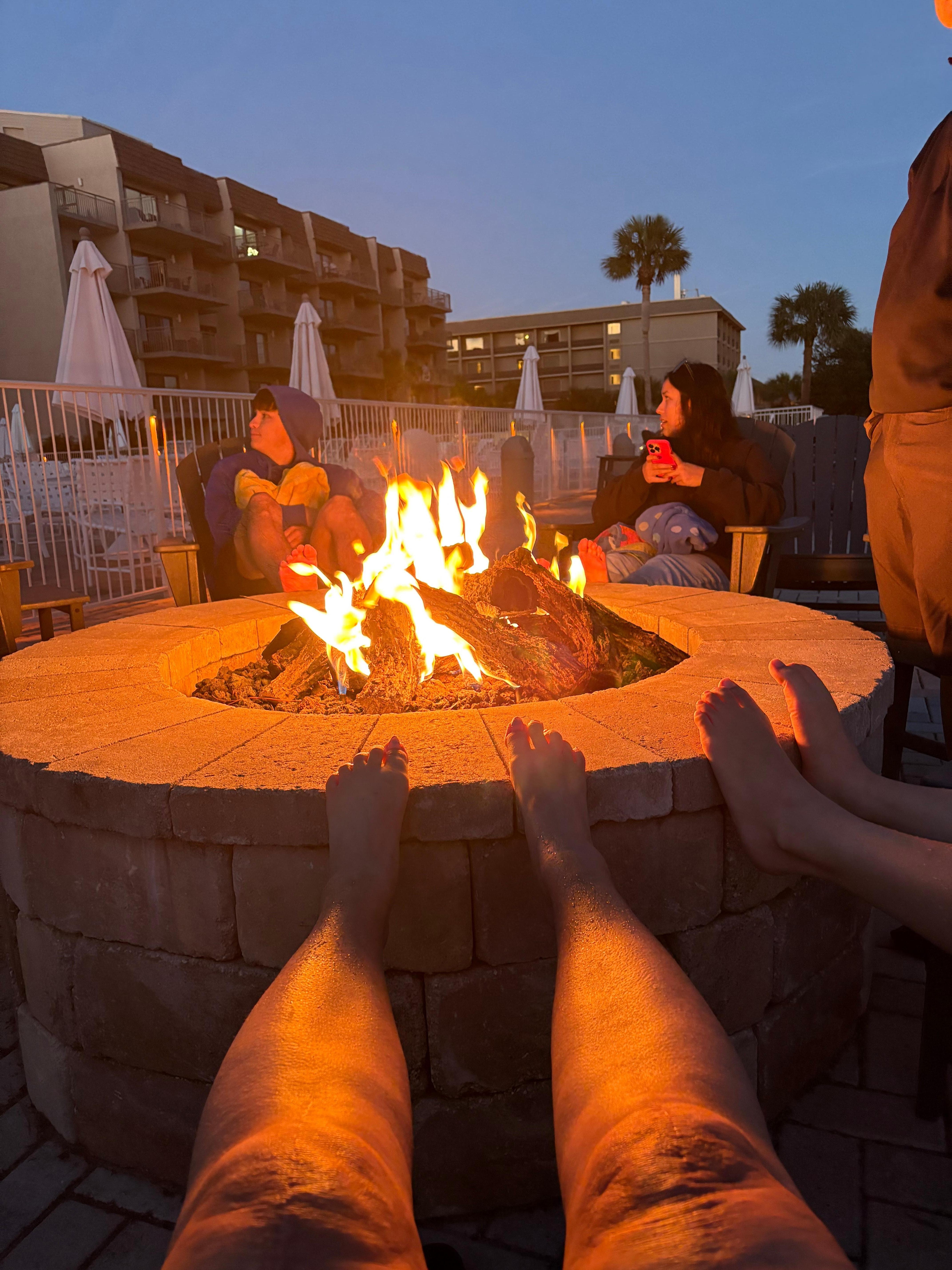Gas fire pits a nice gathering place 