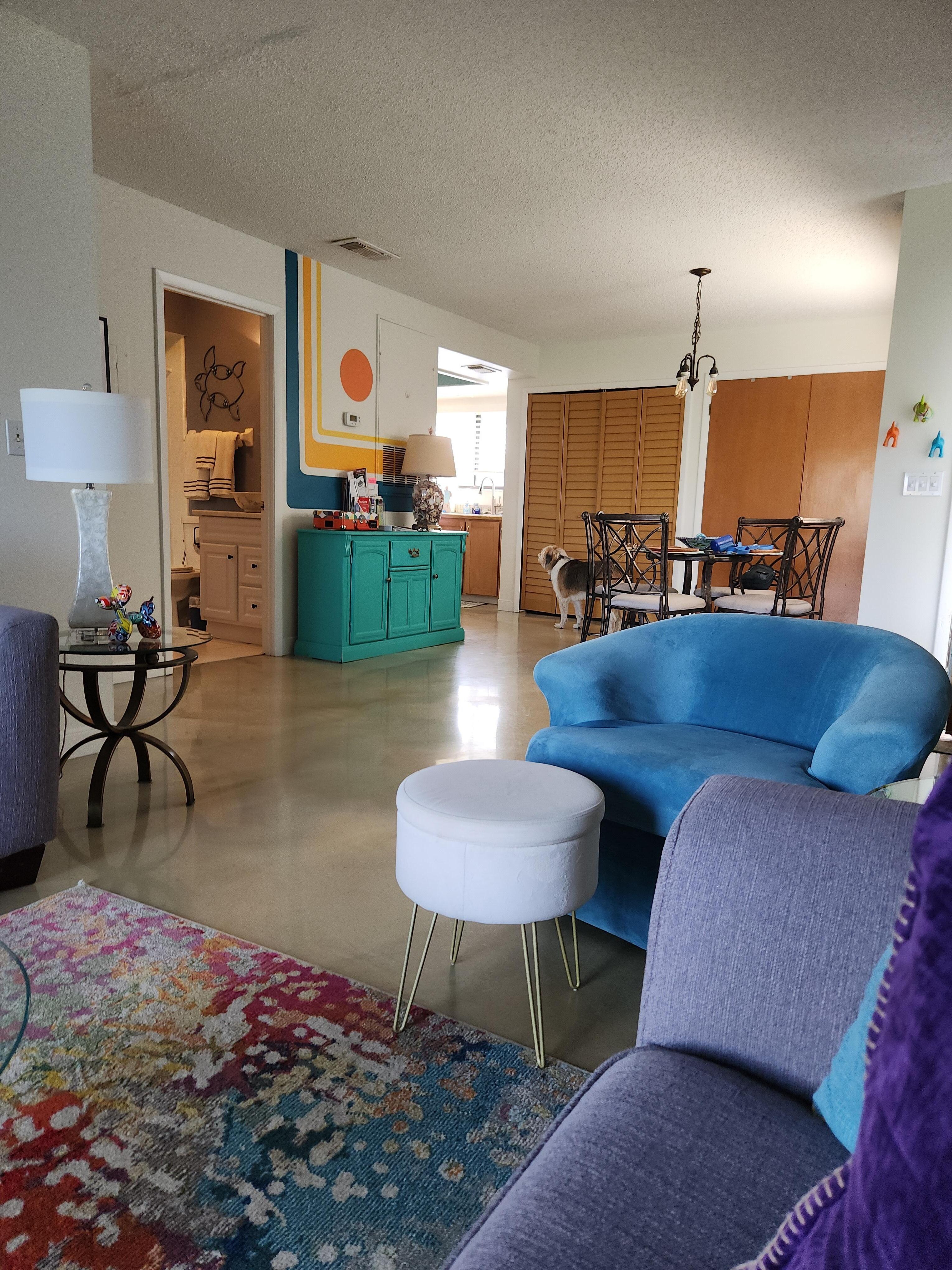 Unit is spacious and airy.