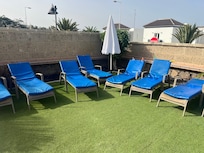Sunbeds old and saggy