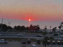 Sunset at Bonita Beach from the balcony.