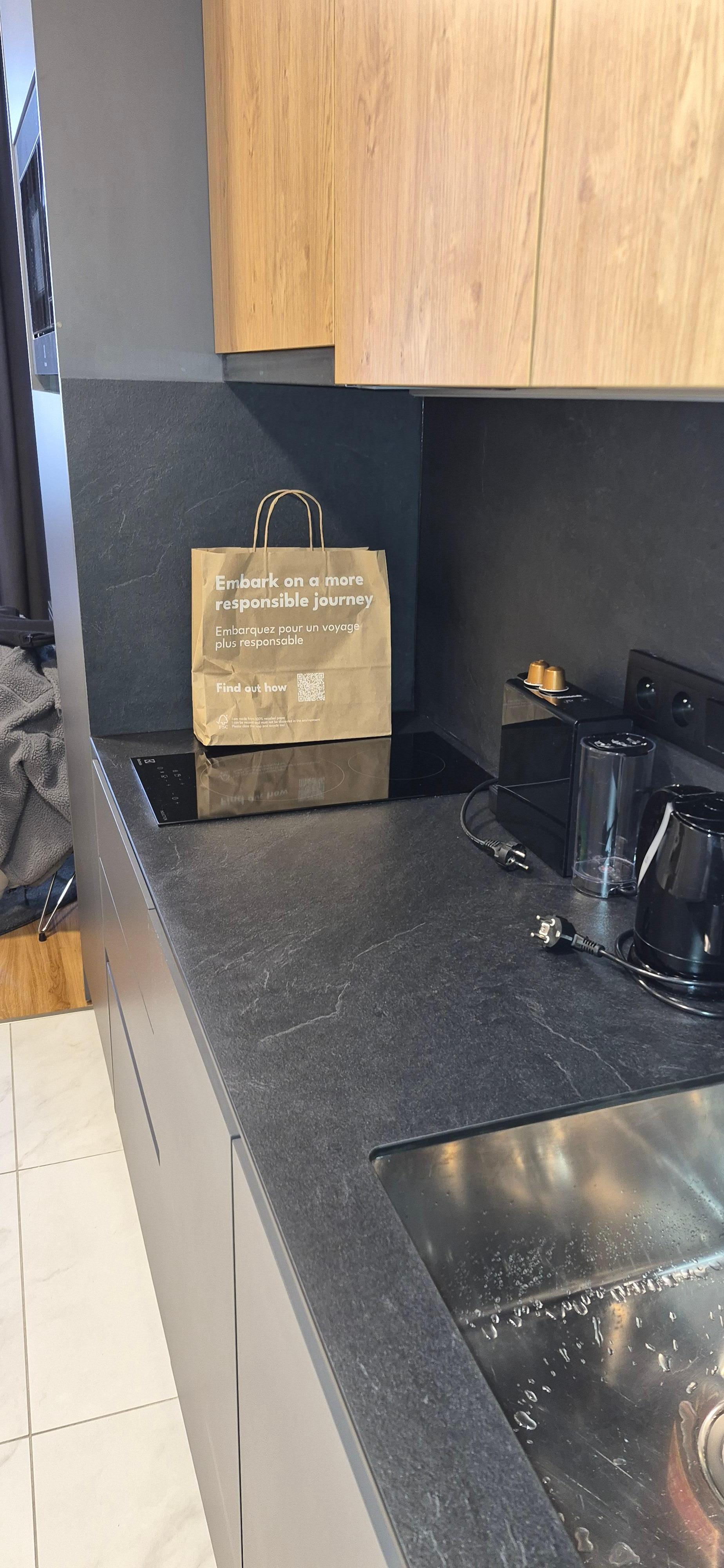 Kitchen. Large fridge. Dishwasher 