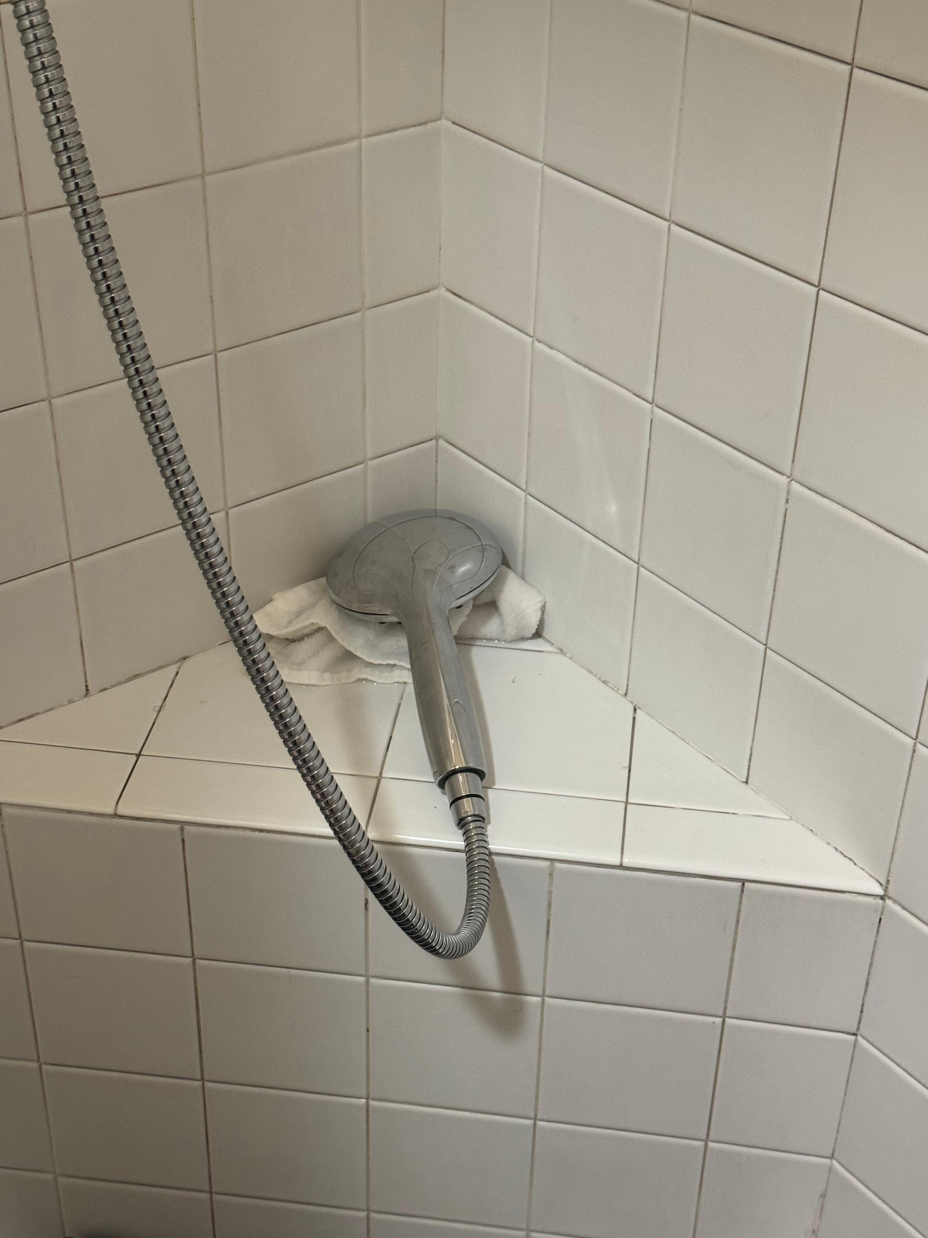 Broken shower head.