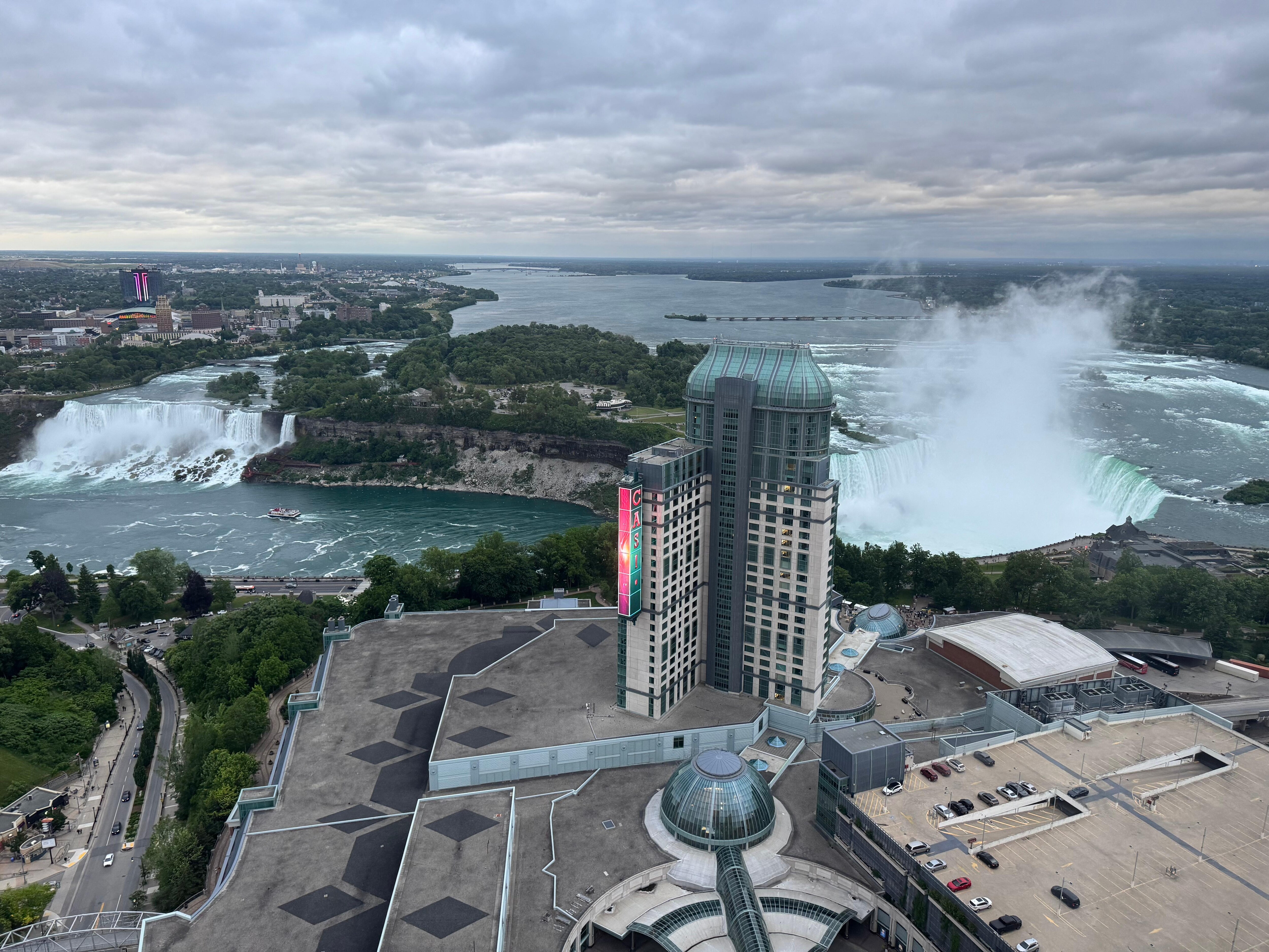 View from our room on the 49th floor. 