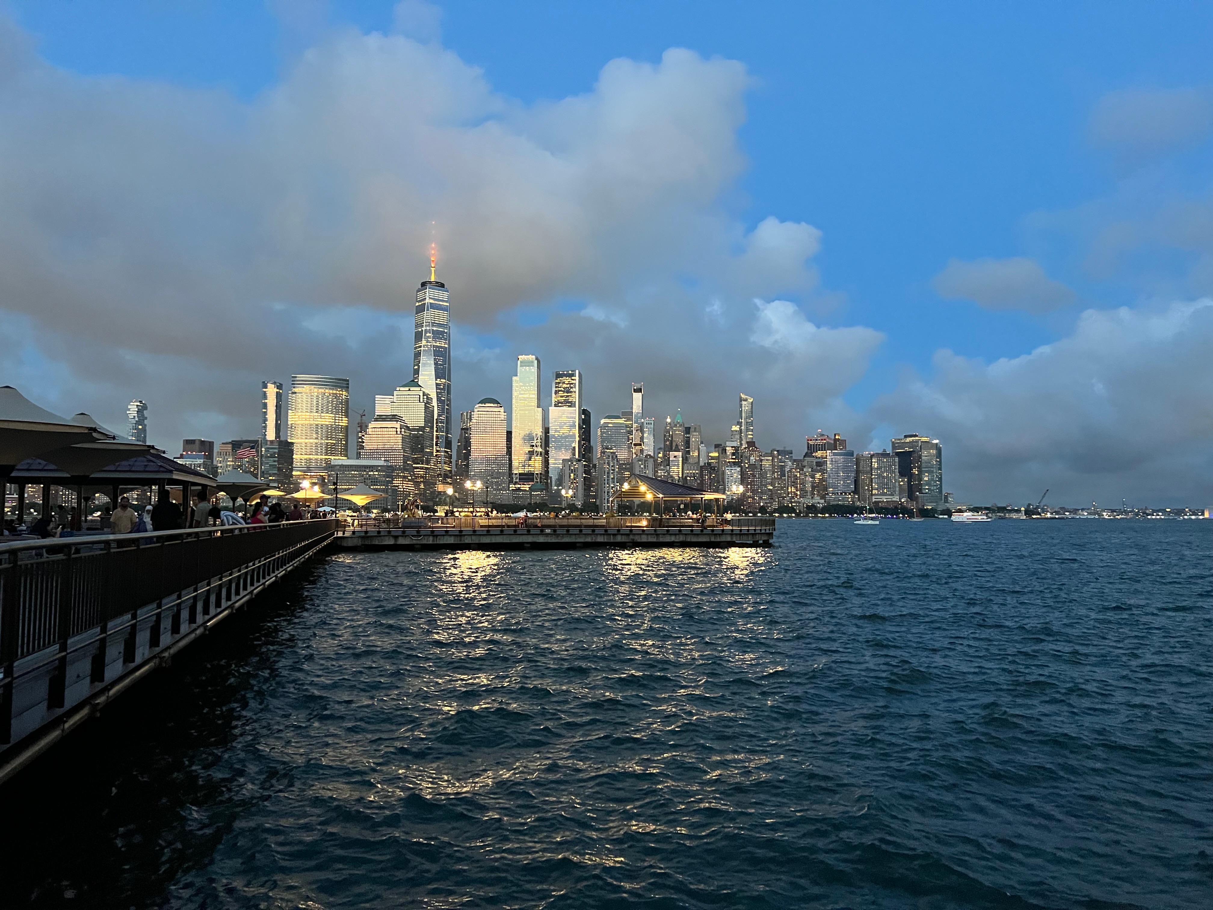 Evening view of NYC. 