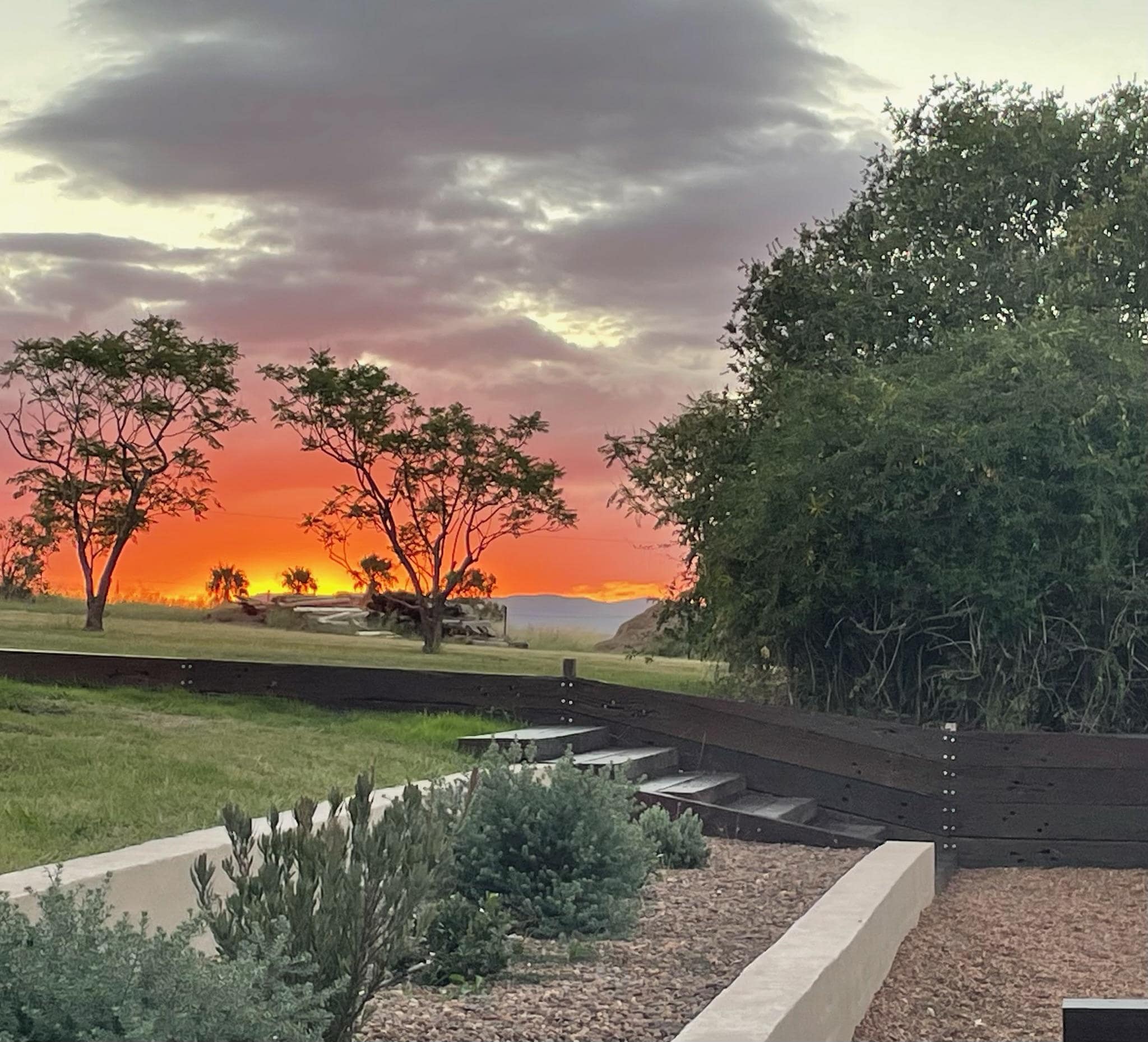 Sunset - taken from the front of the house