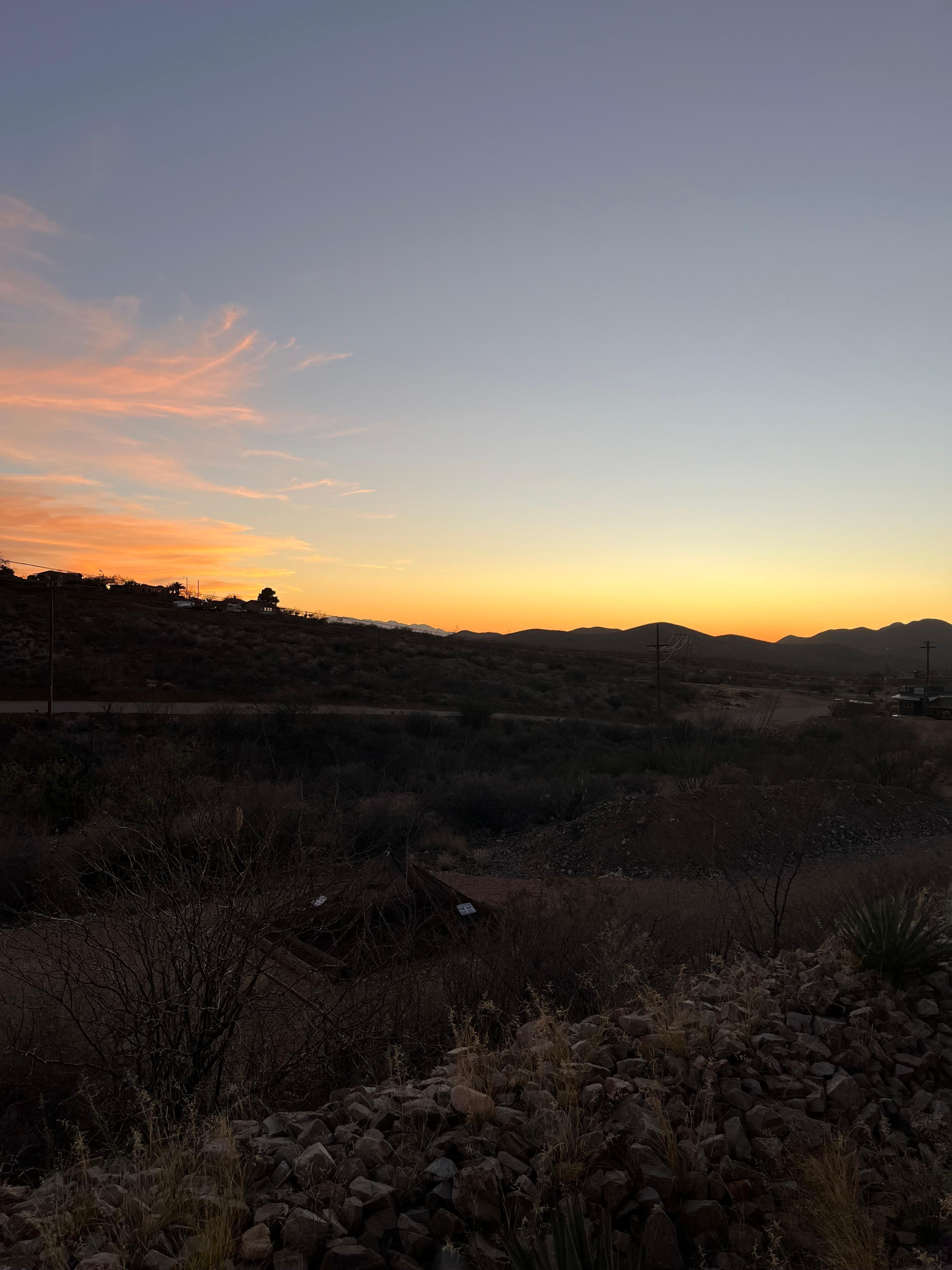 Sunset from our balcony!