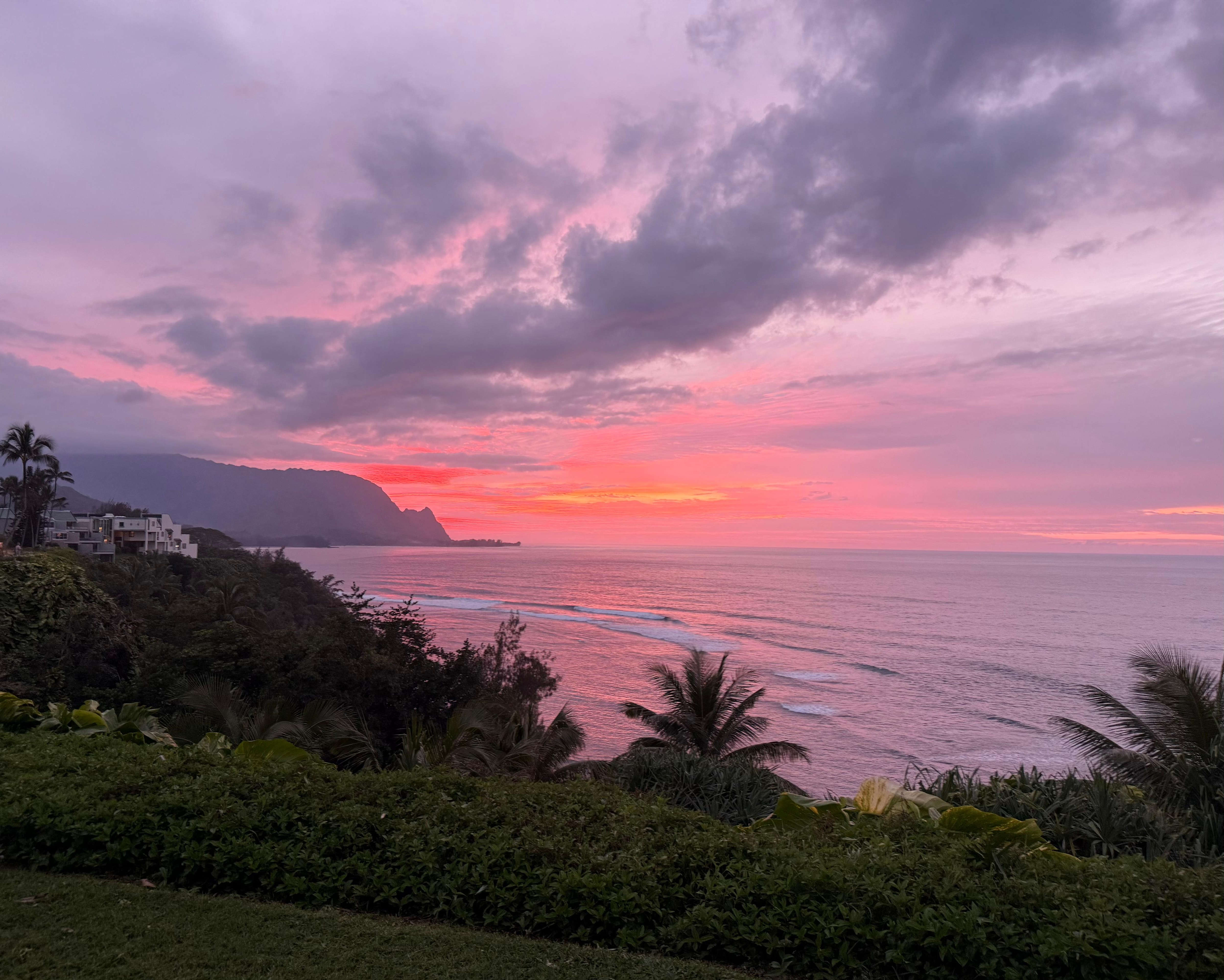 A beautiful sunset view from the condo.  