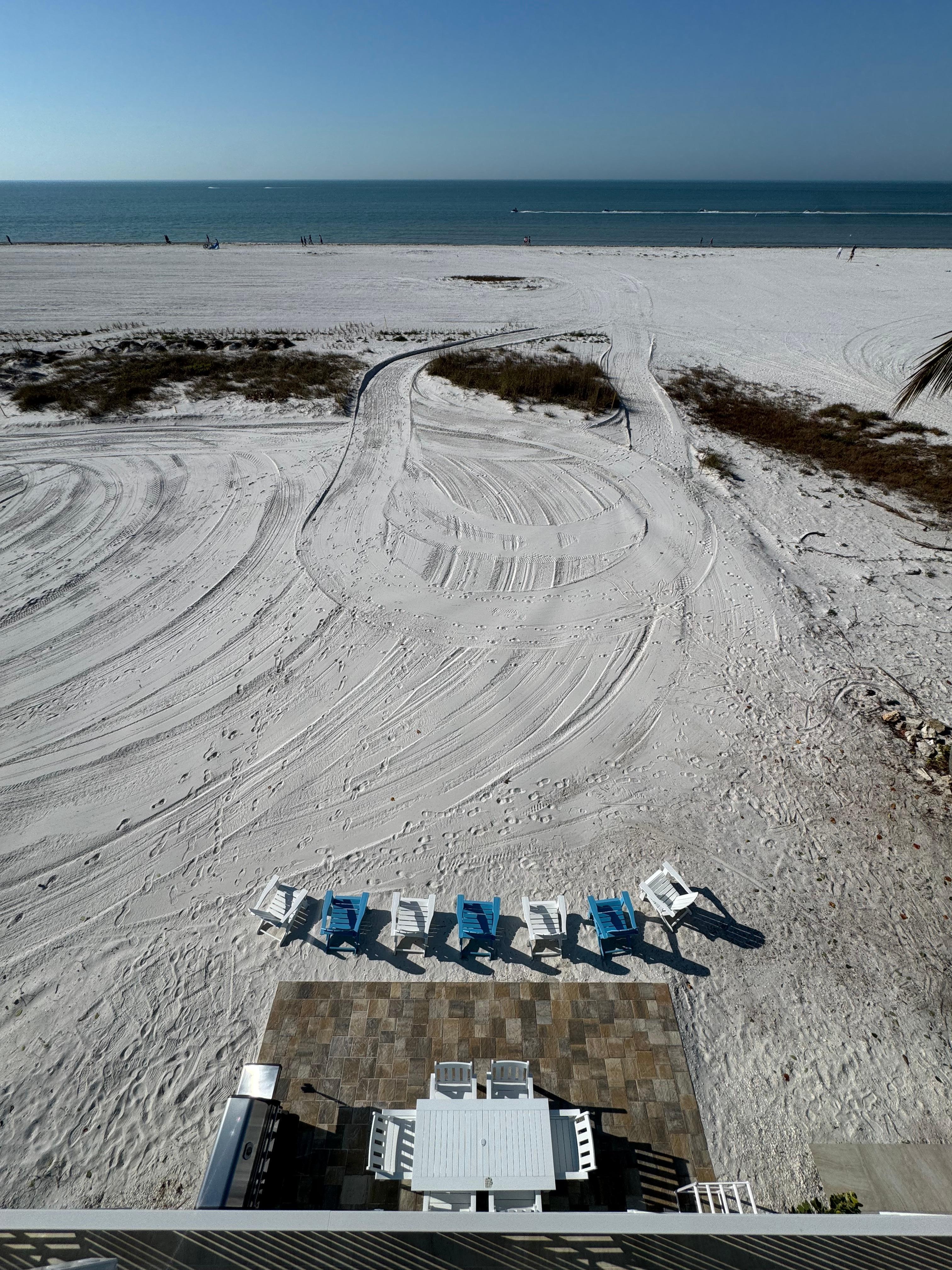 This is how big the beach/yard is...the view from the deck!
