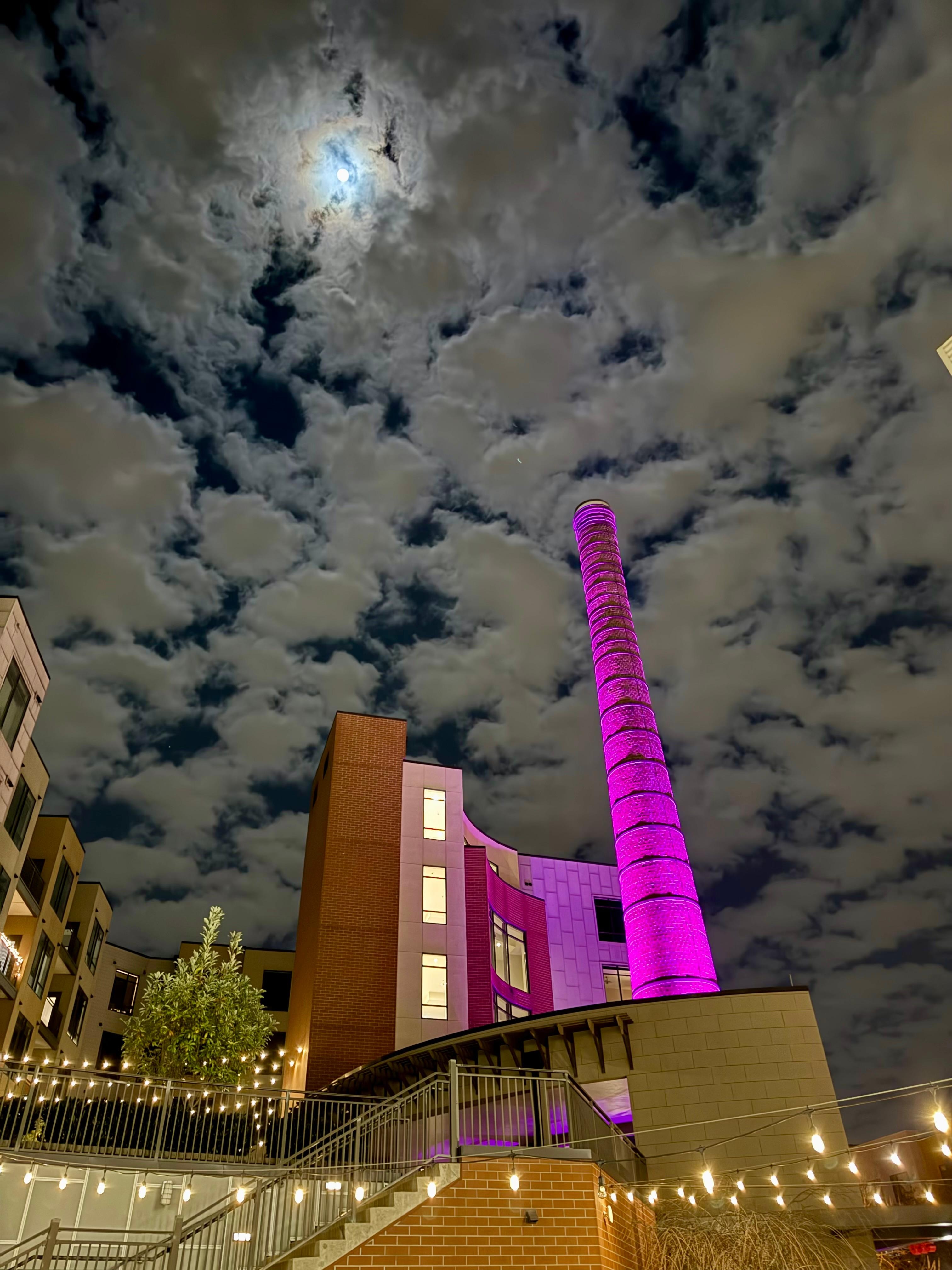 The smokestack in all its glory