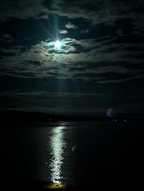 Moonlight view from the door