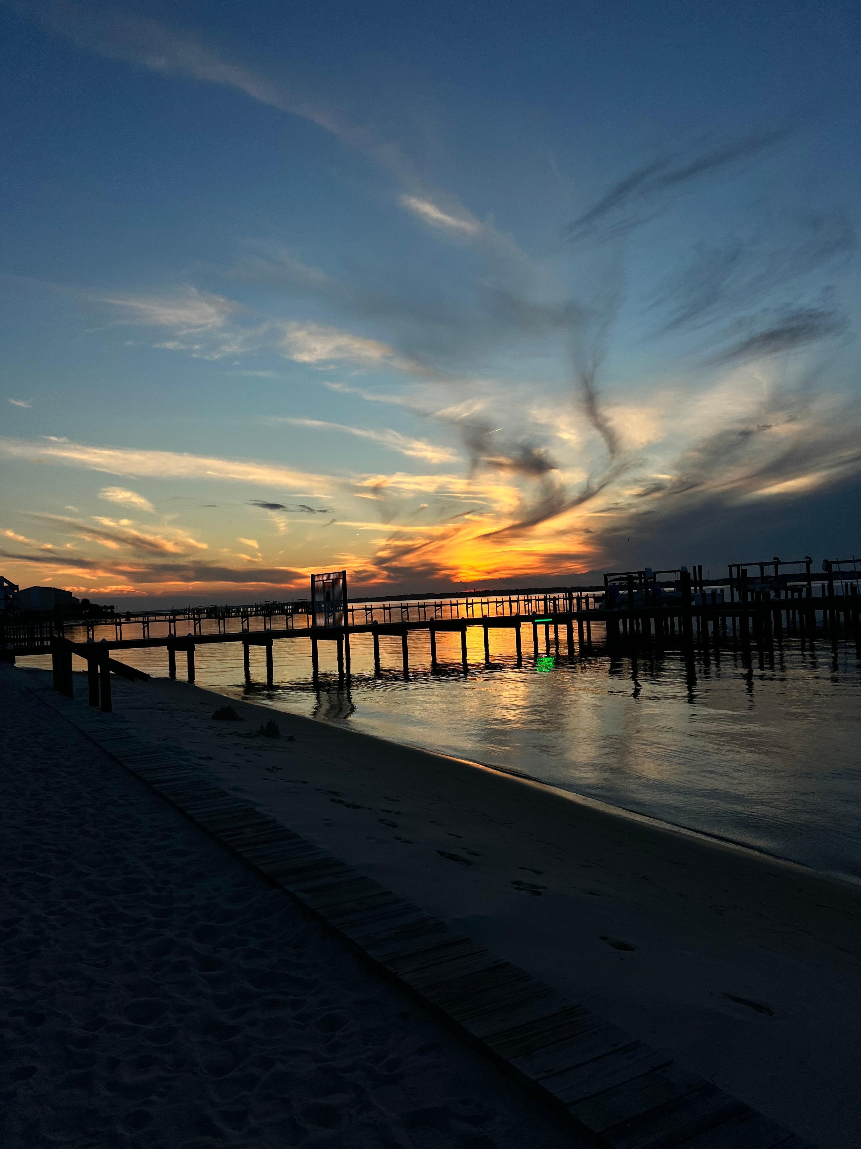 Sunset at the fishing pier