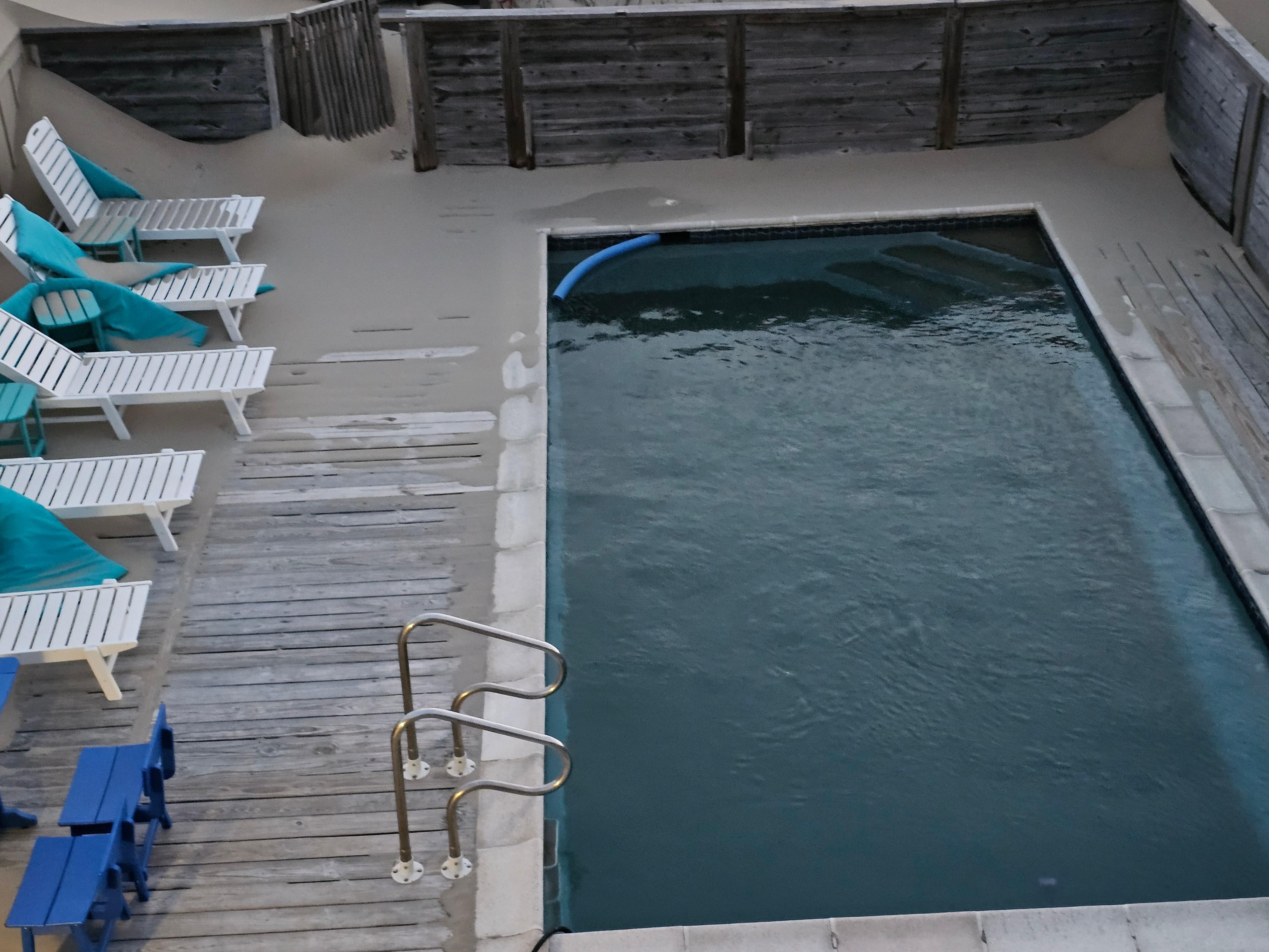 Pool full of sand the majority of the trip. Left early due to condition of amenities.