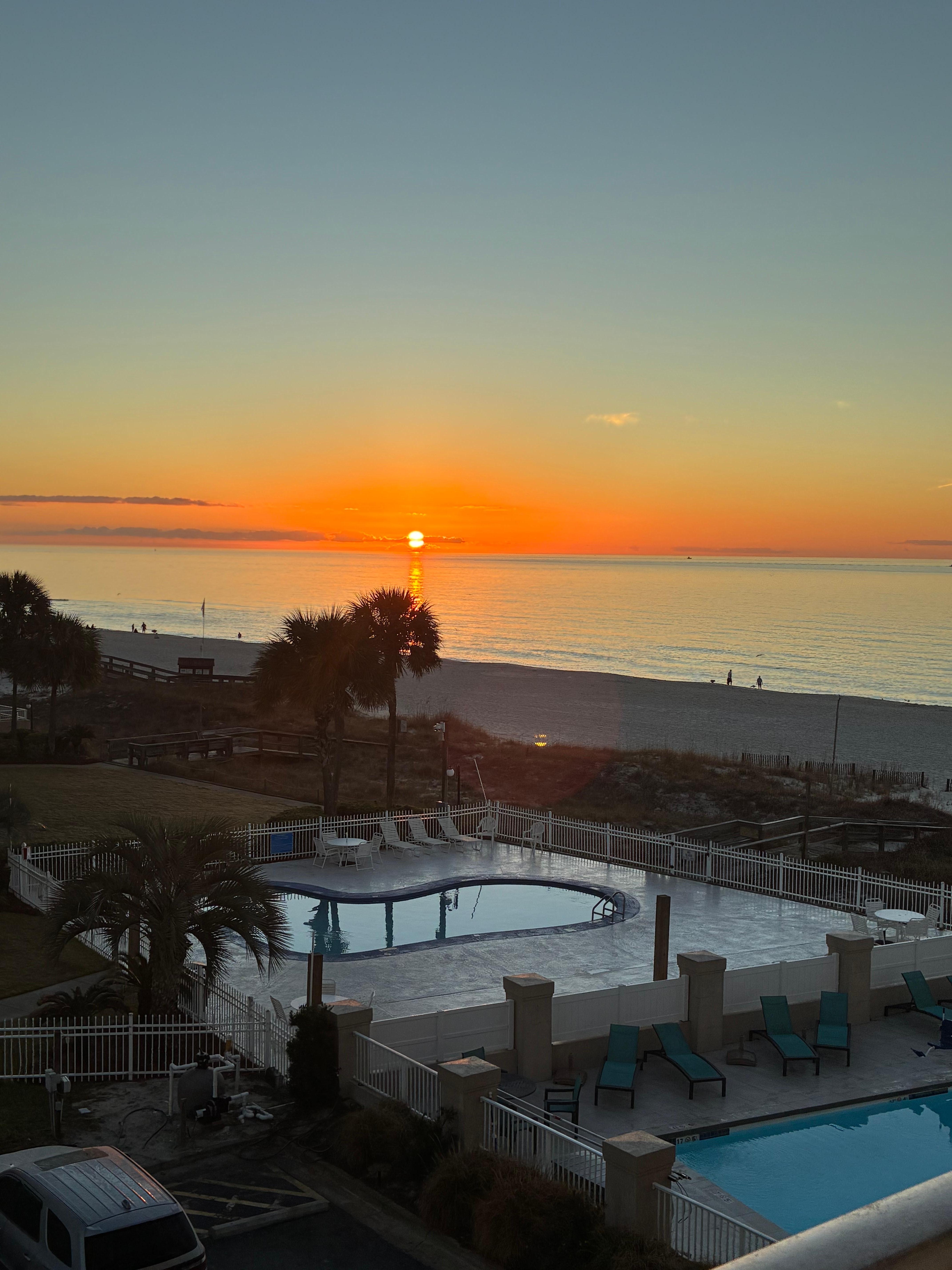 Our view of the ocean from our balcony 