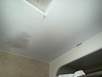 water stain/mold in the bathroom