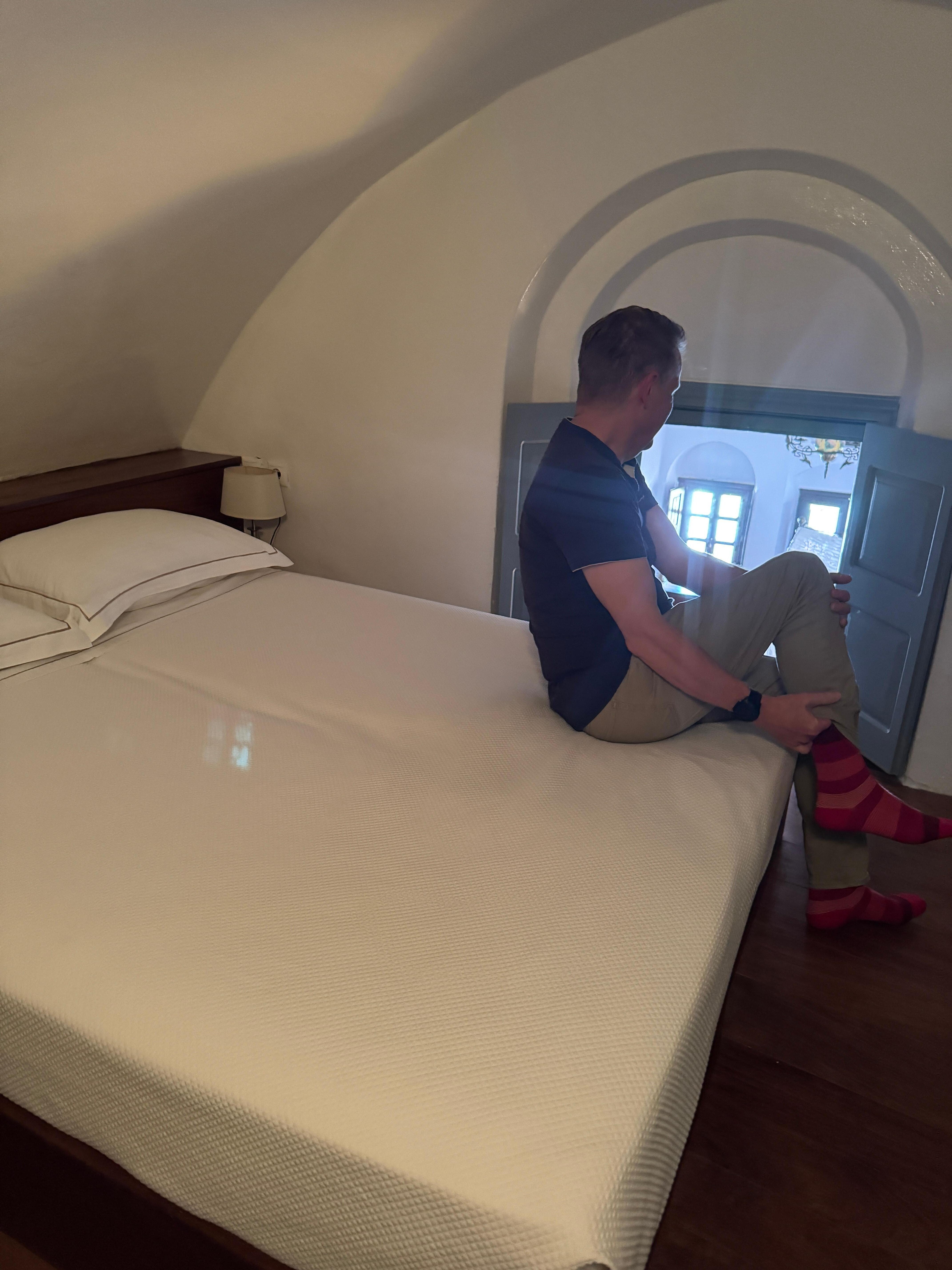 The extra bedroom has steep stairs and would worry if we had kids as the window is floor level. We were only two so we did not use this room