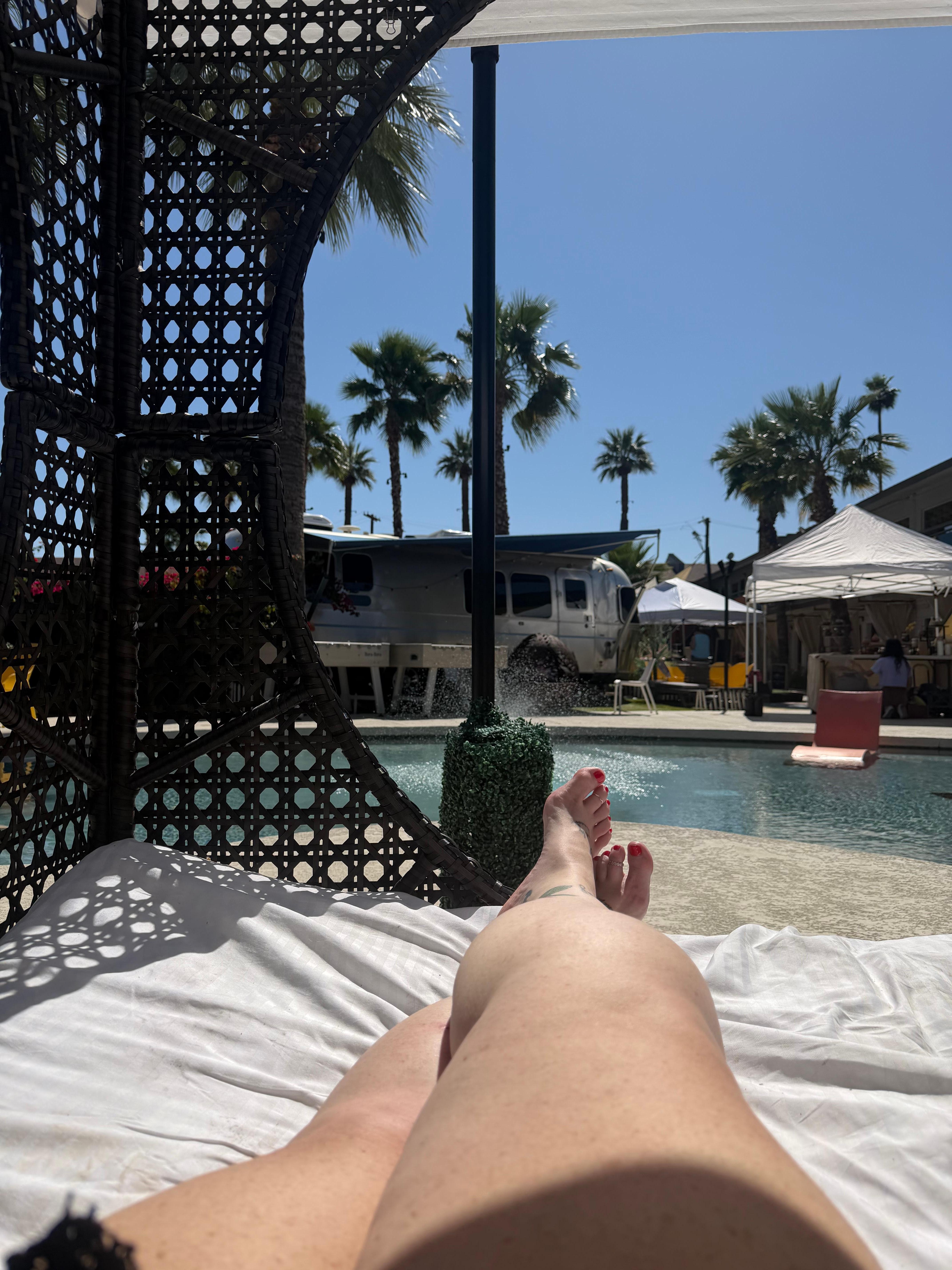 Relaxing at the pool - it was quite serene 