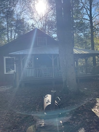 The sun looked so beautiful coming thru the trees