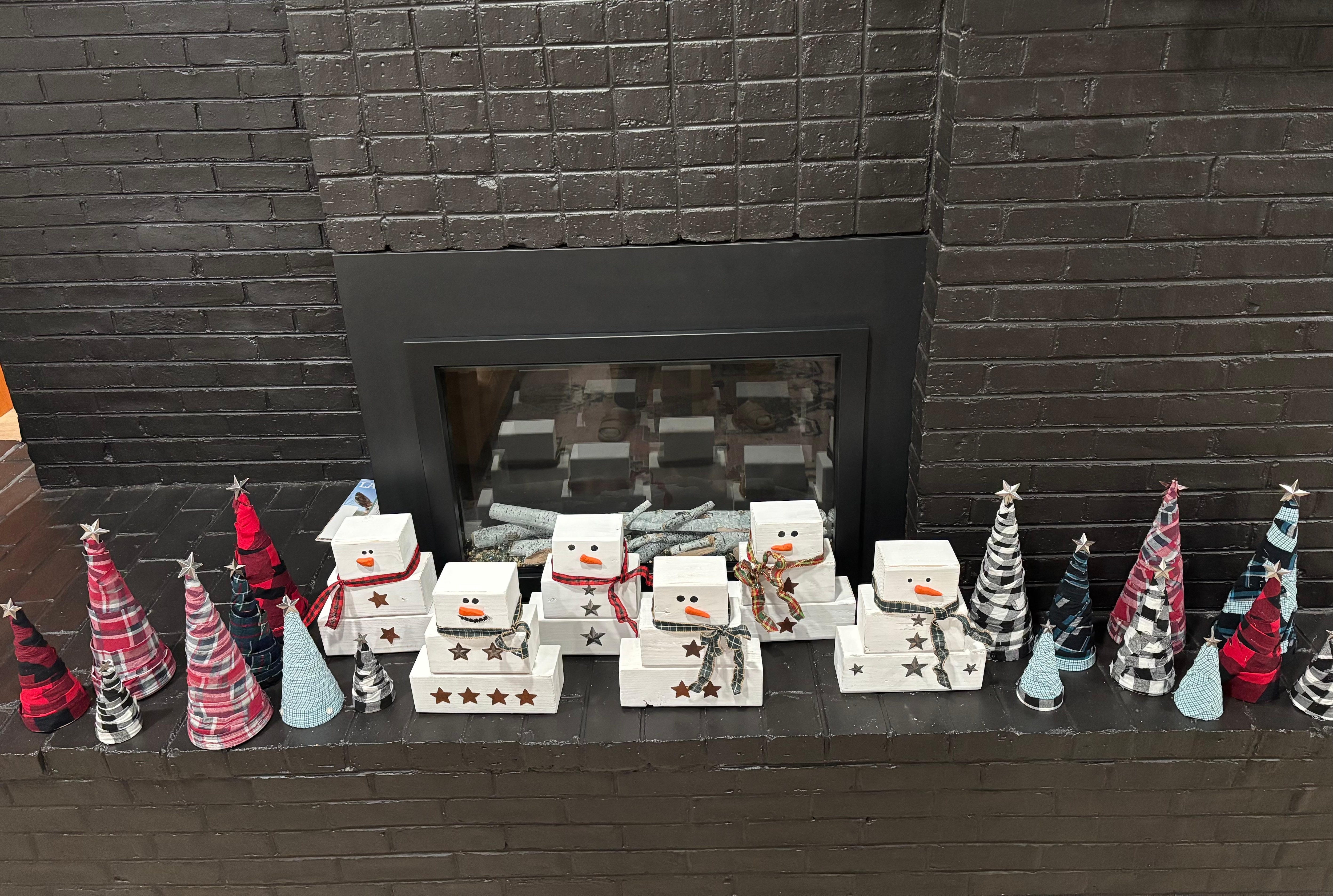 Crafting and a beautiful fireplace for displaying!!!