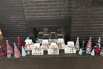 Crafting and a beautiful fireplace for displaying!!!