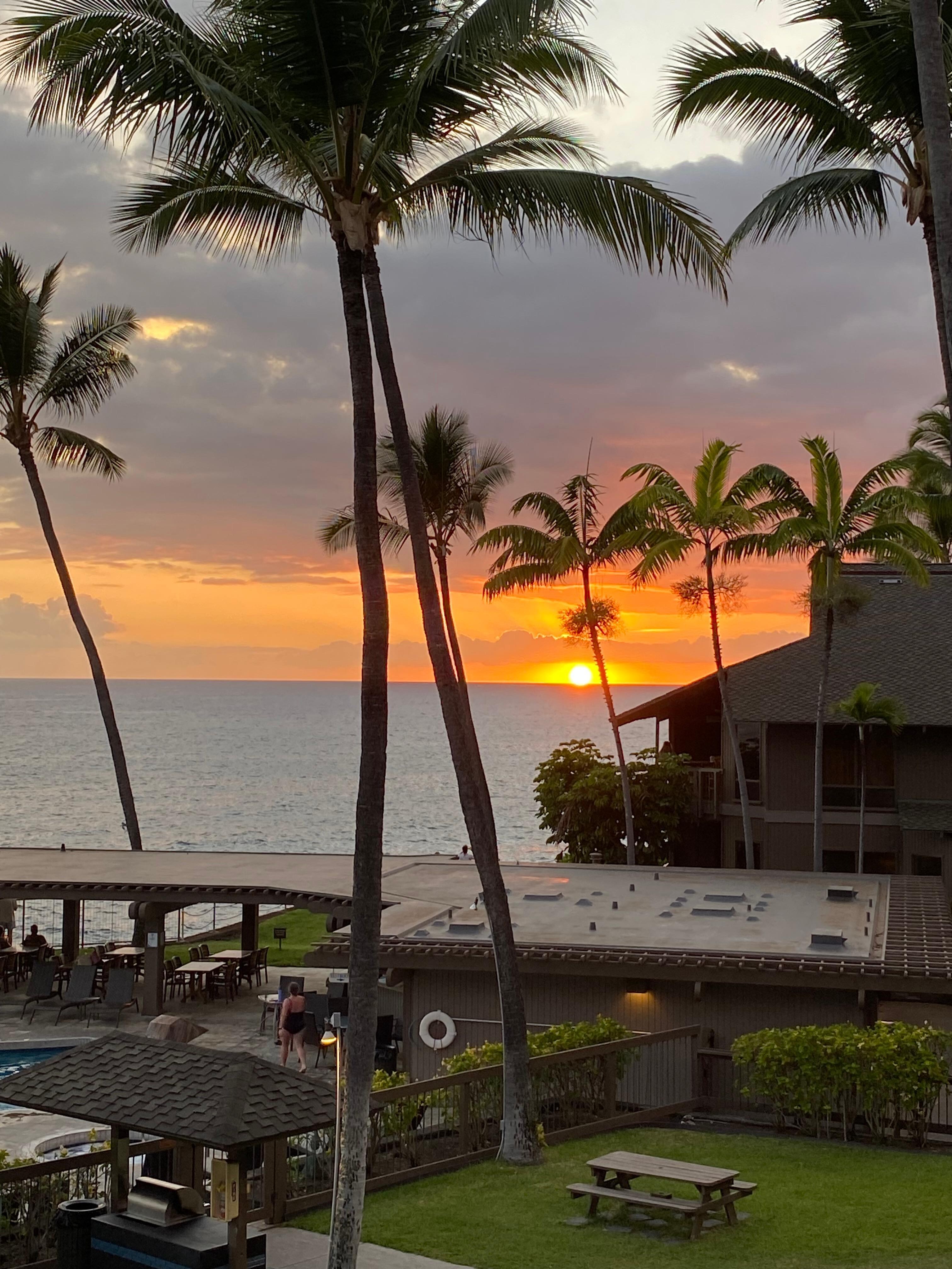 Lovely sunsets from the condo balcony