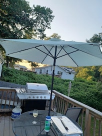 We hung out on the porch a lot. We love grilling.