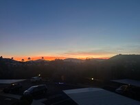 Coffee and sunrise from the porch.