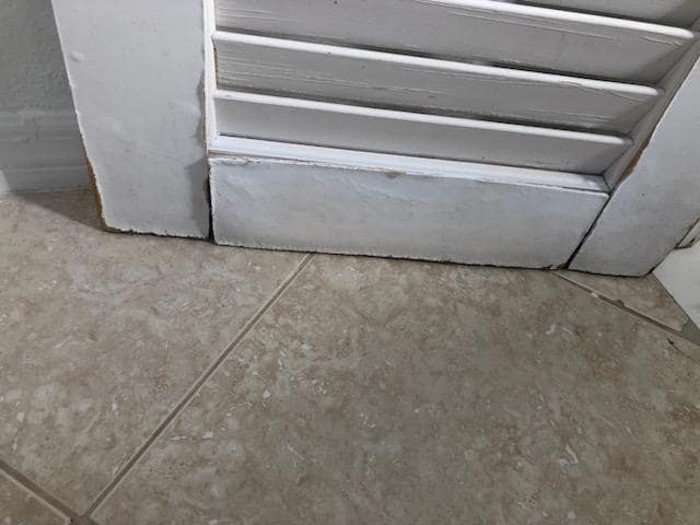 example of wear & tear condition - consistent throughout unit - this is the bedroom door