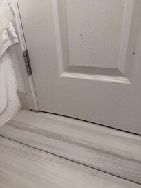 Bathroom door and floor