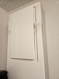 The vent full of dust.