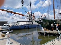 S/V Denis Sullivan in for maintenance.