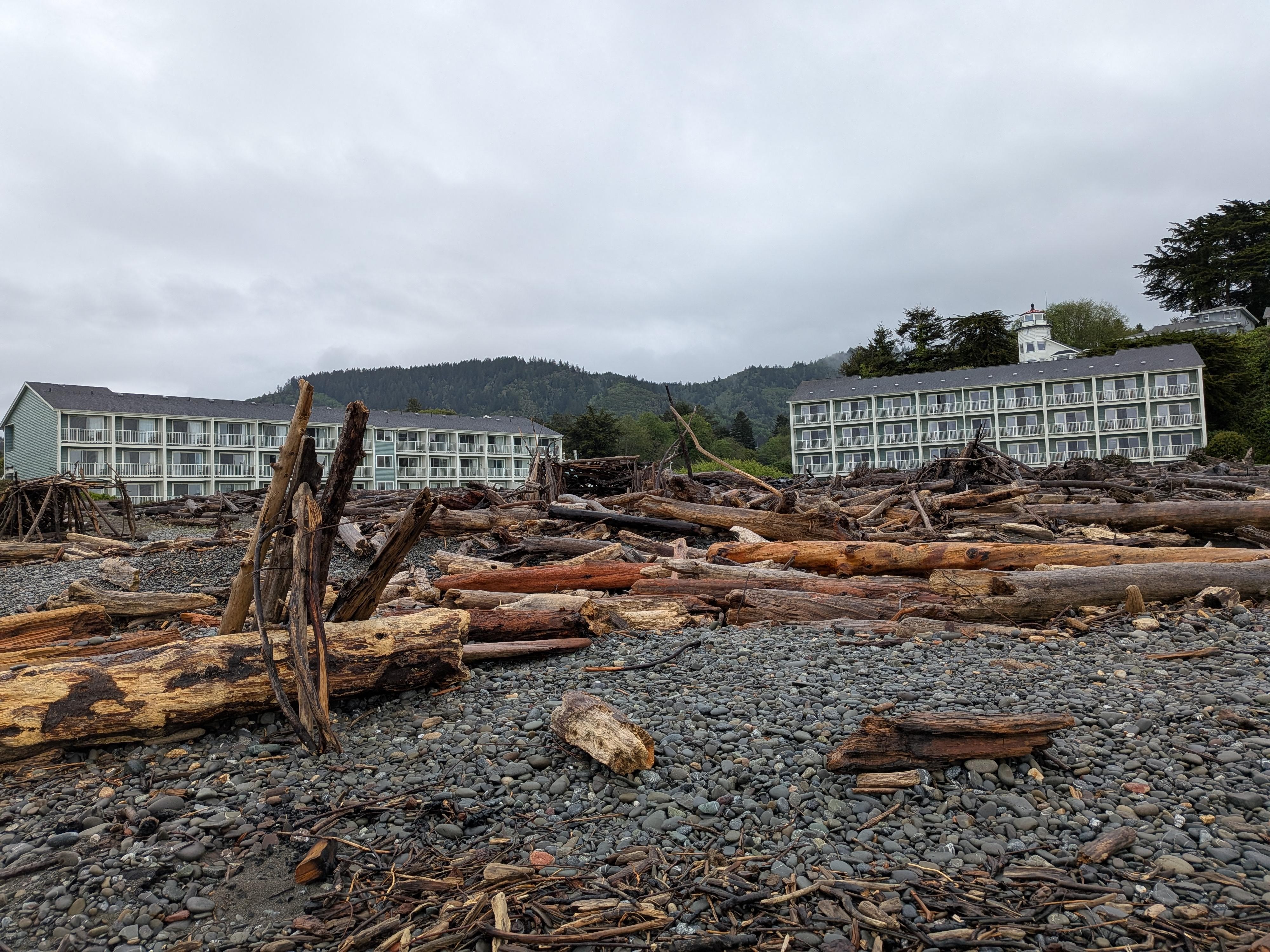 From beach looking at the hotel