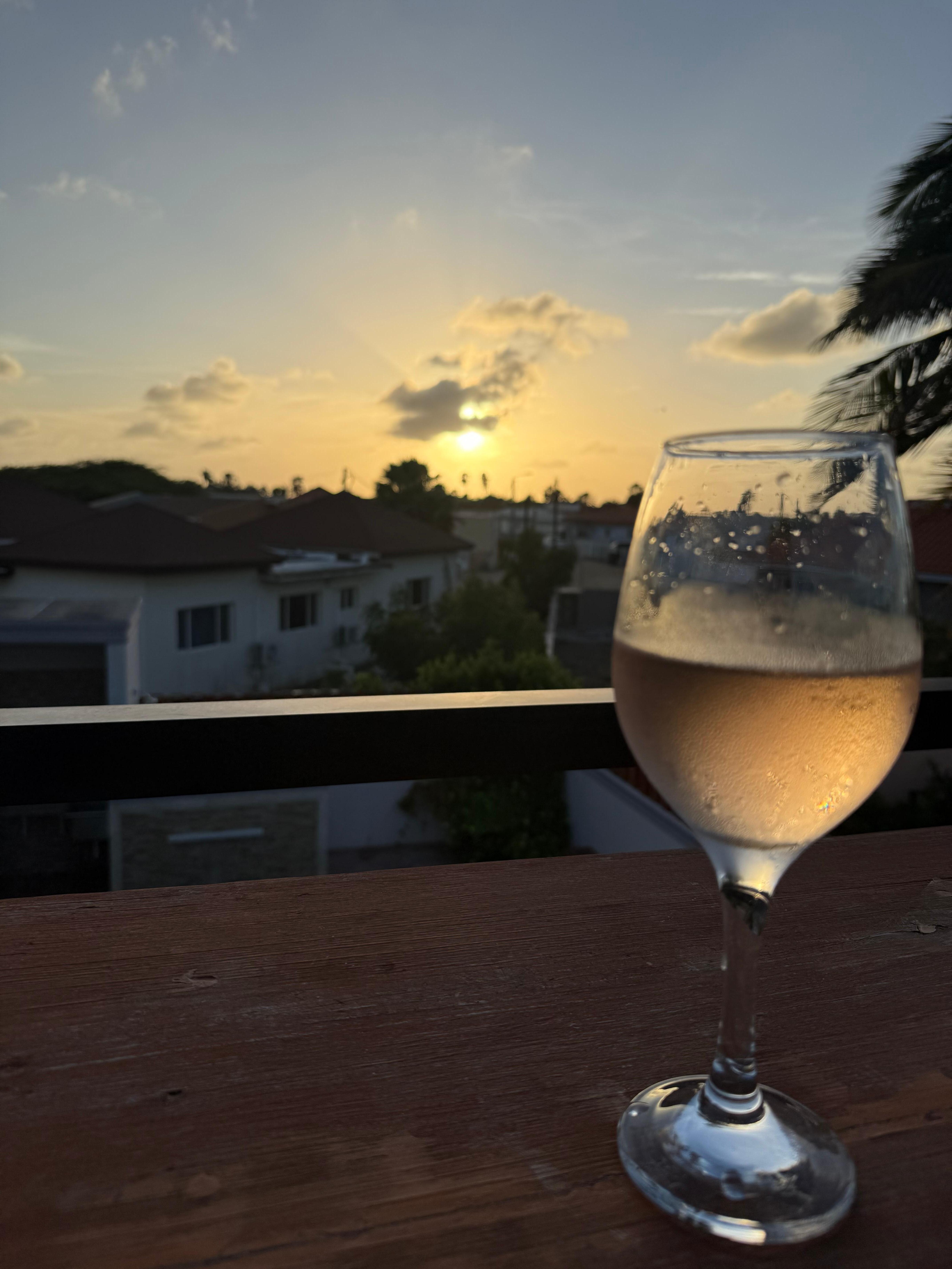 Beautiful view of the sunset from the rooftop!