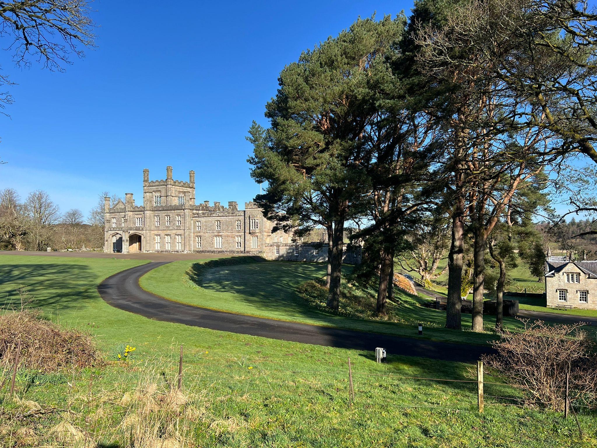 Blairquhan castle left apartments right.