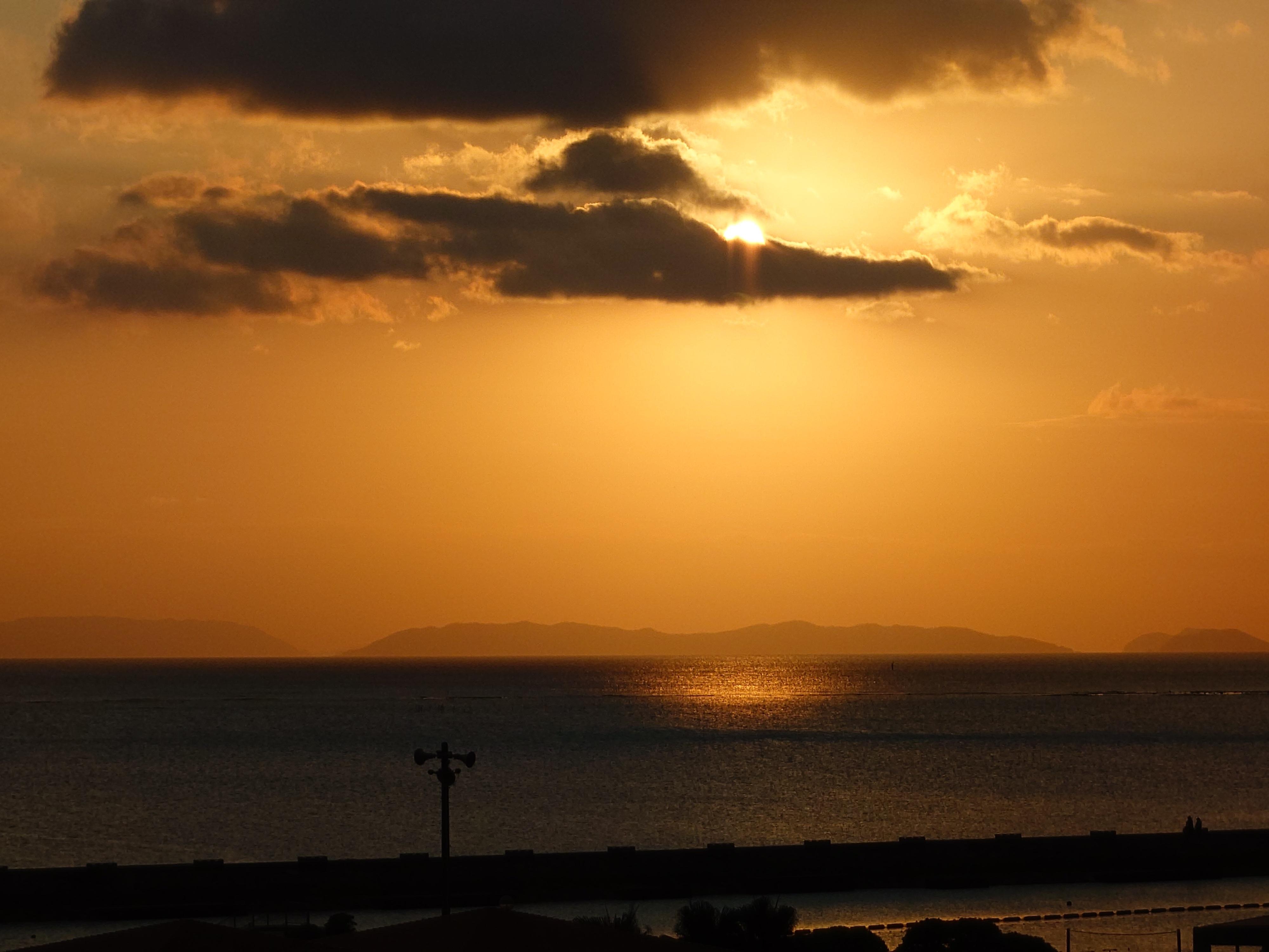 sunset from the room