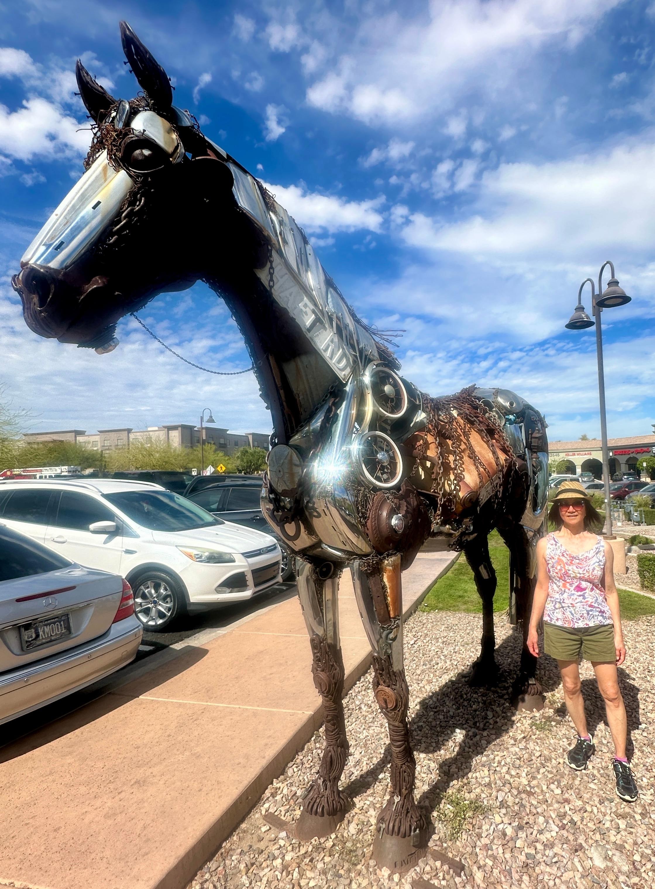 One of the many sculptures around the park. 