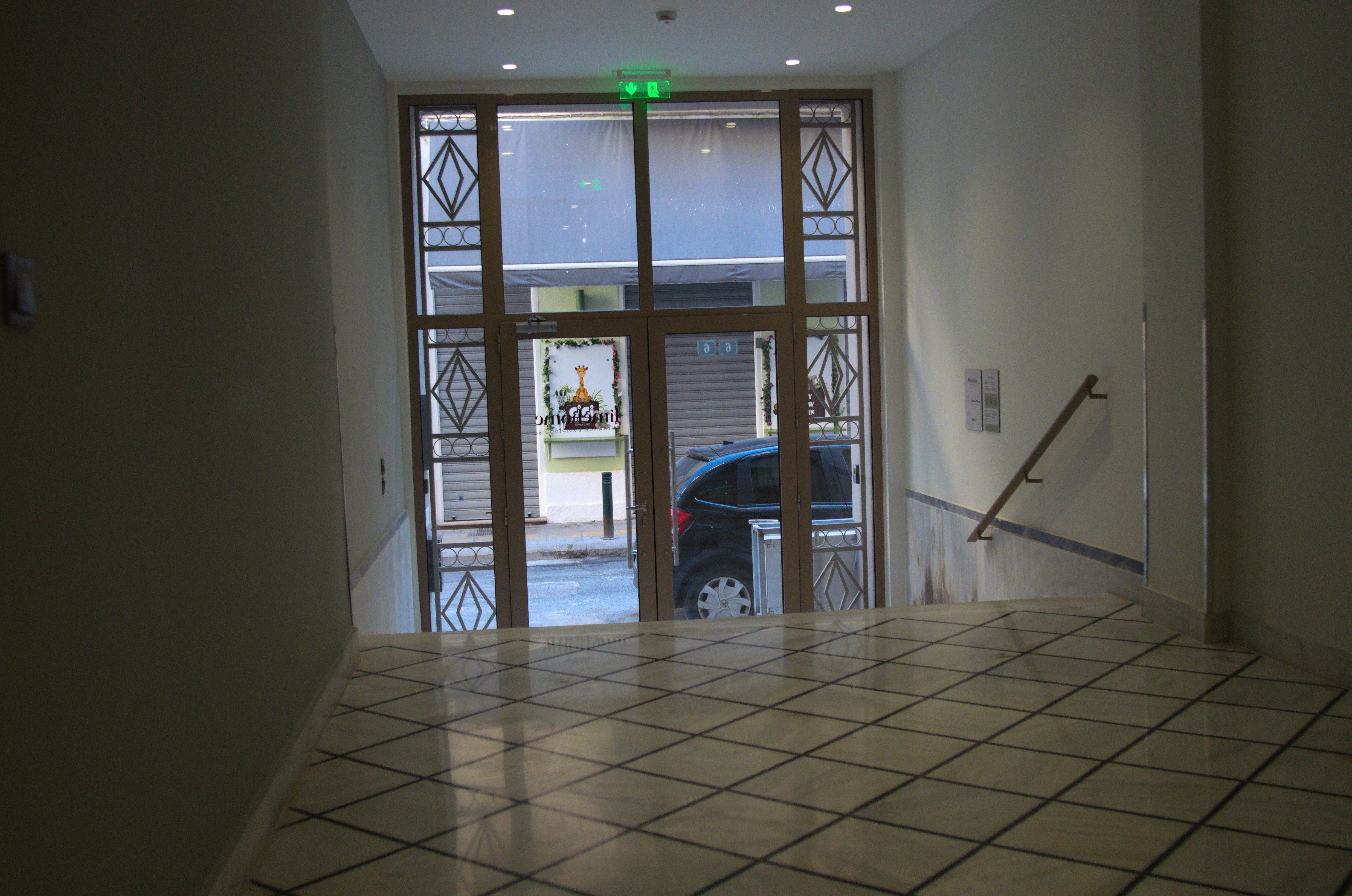 super clean hotel hallway